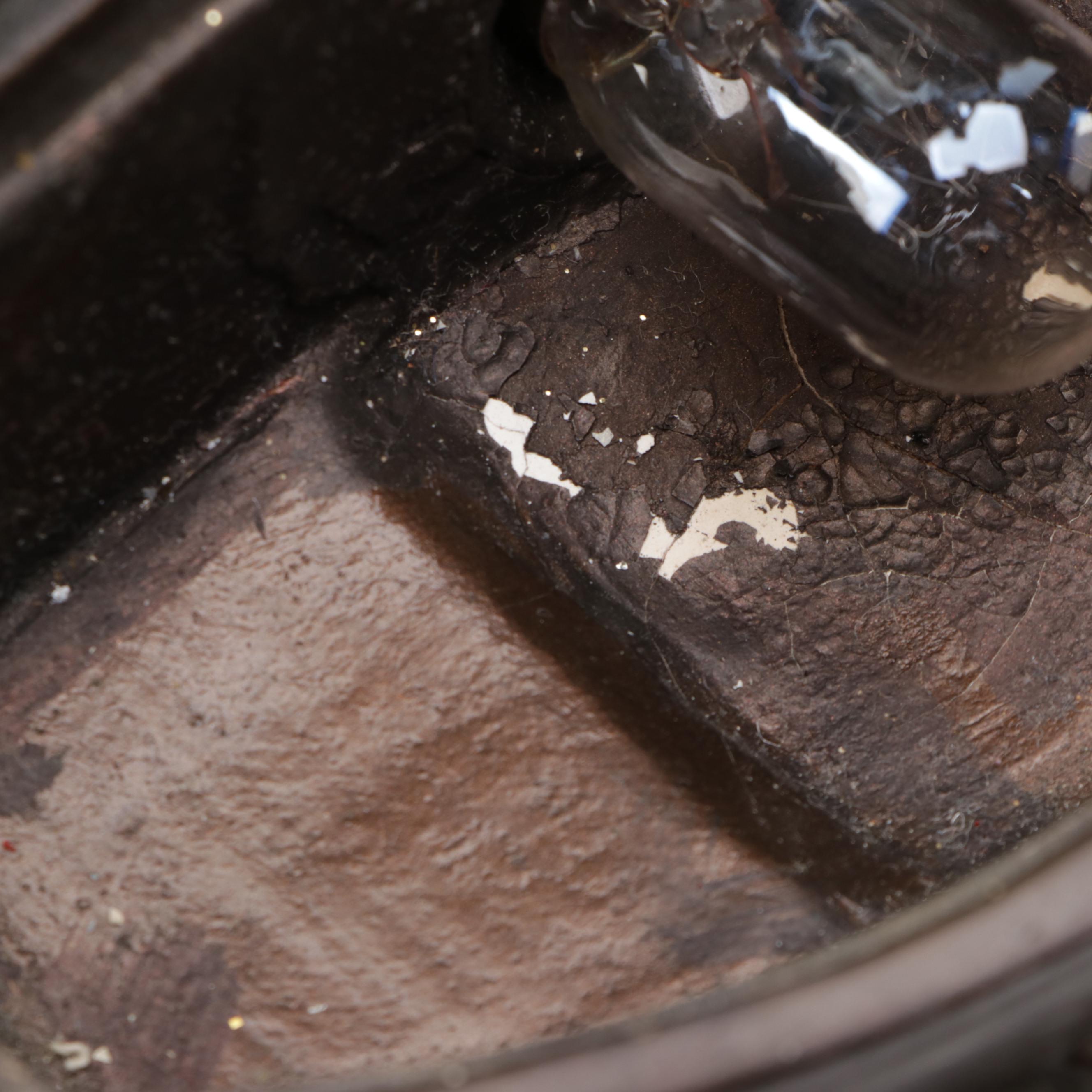 Mackey Art Deco Nude Woman TV Lamp with Pebble Glass Diffuser, 1940s