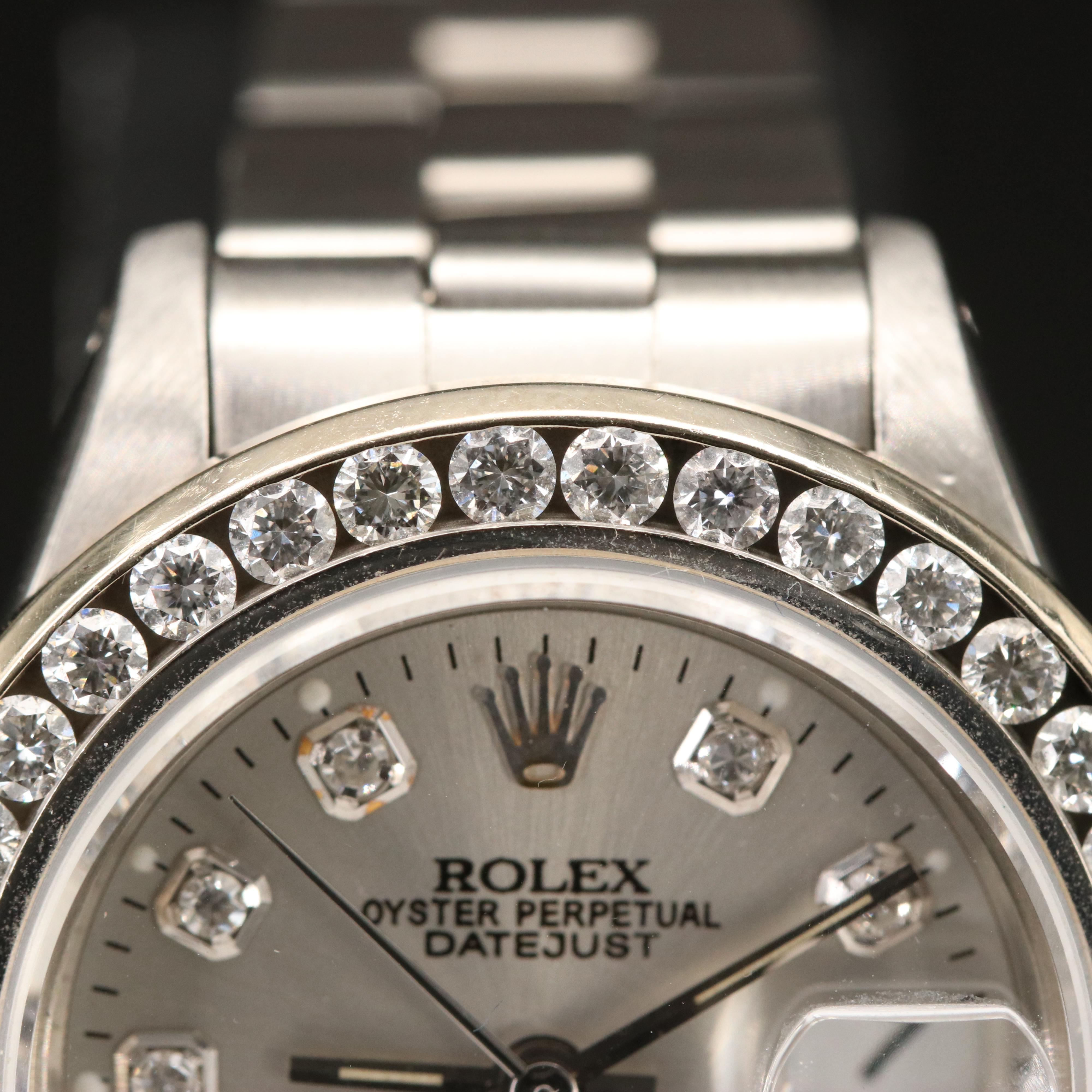 1982 Rolex Datejust 1.32 CTW Diamond Dial and Bezel Watch