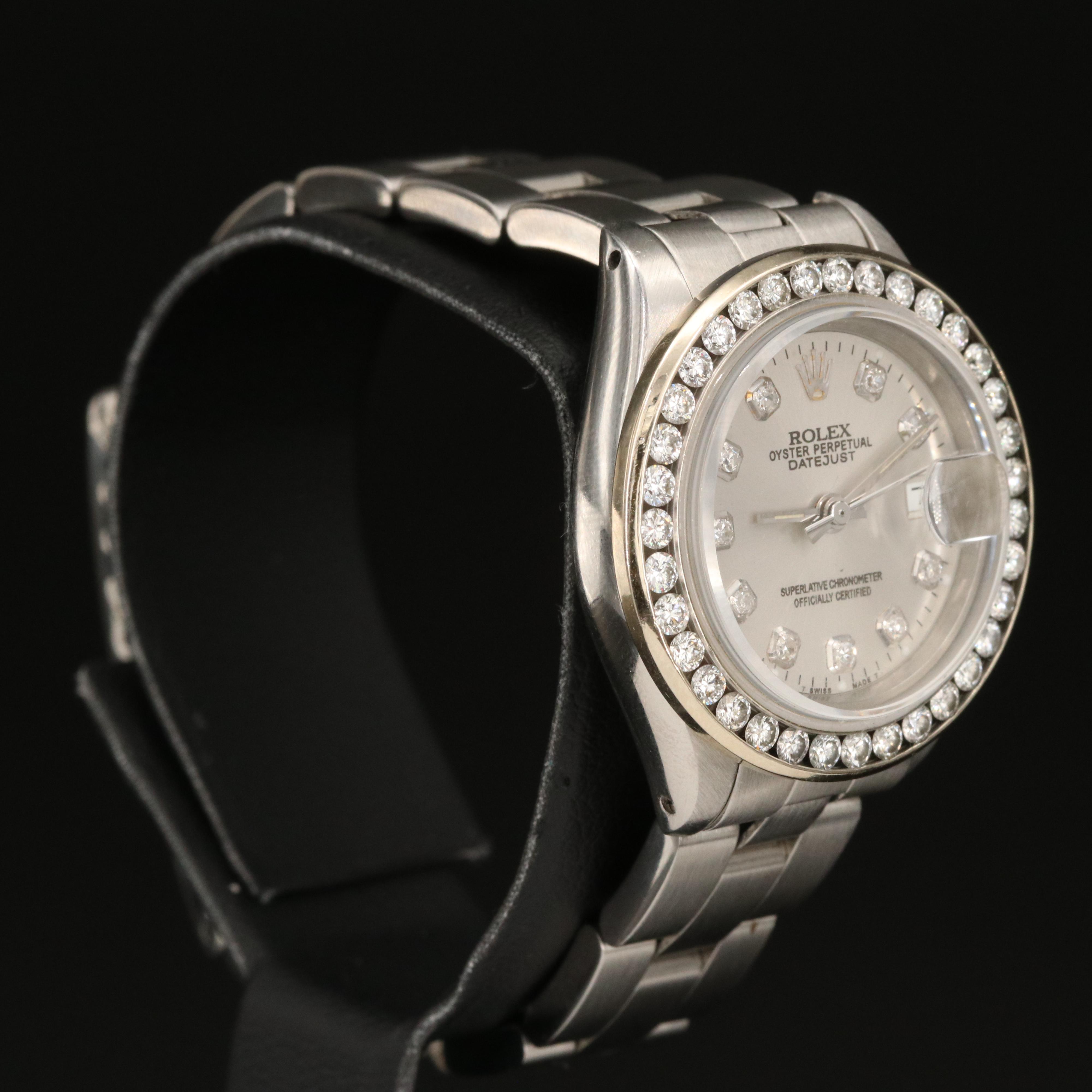 1982 Rolex Datejust 1.32 CTW Diamond Dial and Bezel Watch