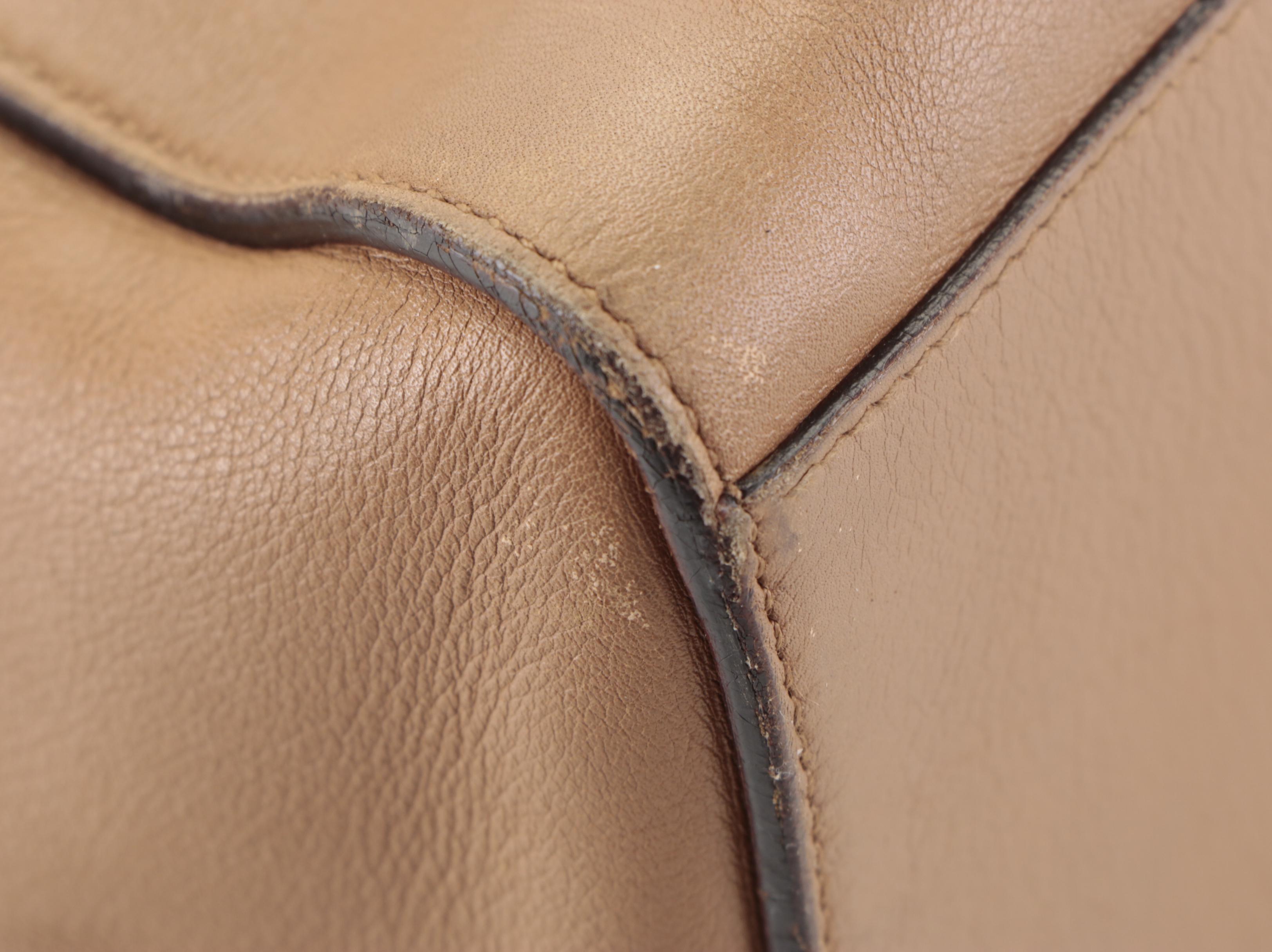 Prada Slim Tote Bag in Dark Tan Calfskin Leather