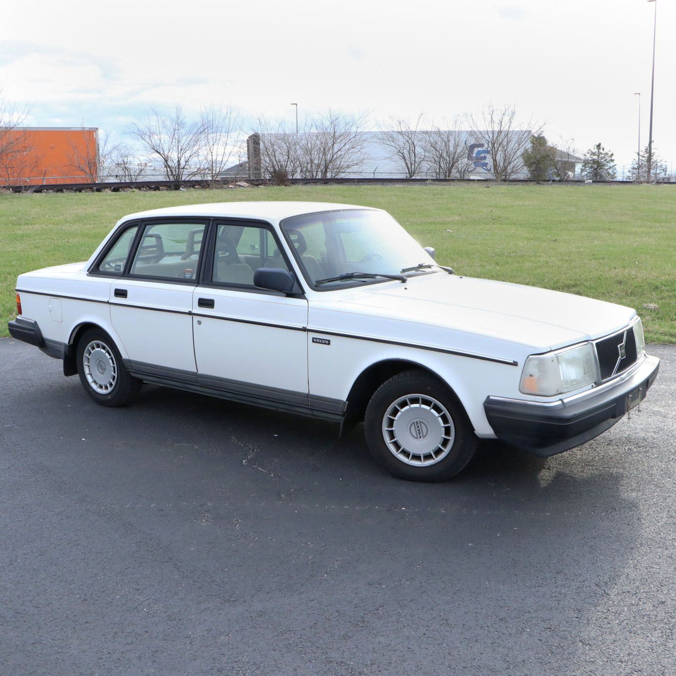 1993 Volvo 240 White Sedan