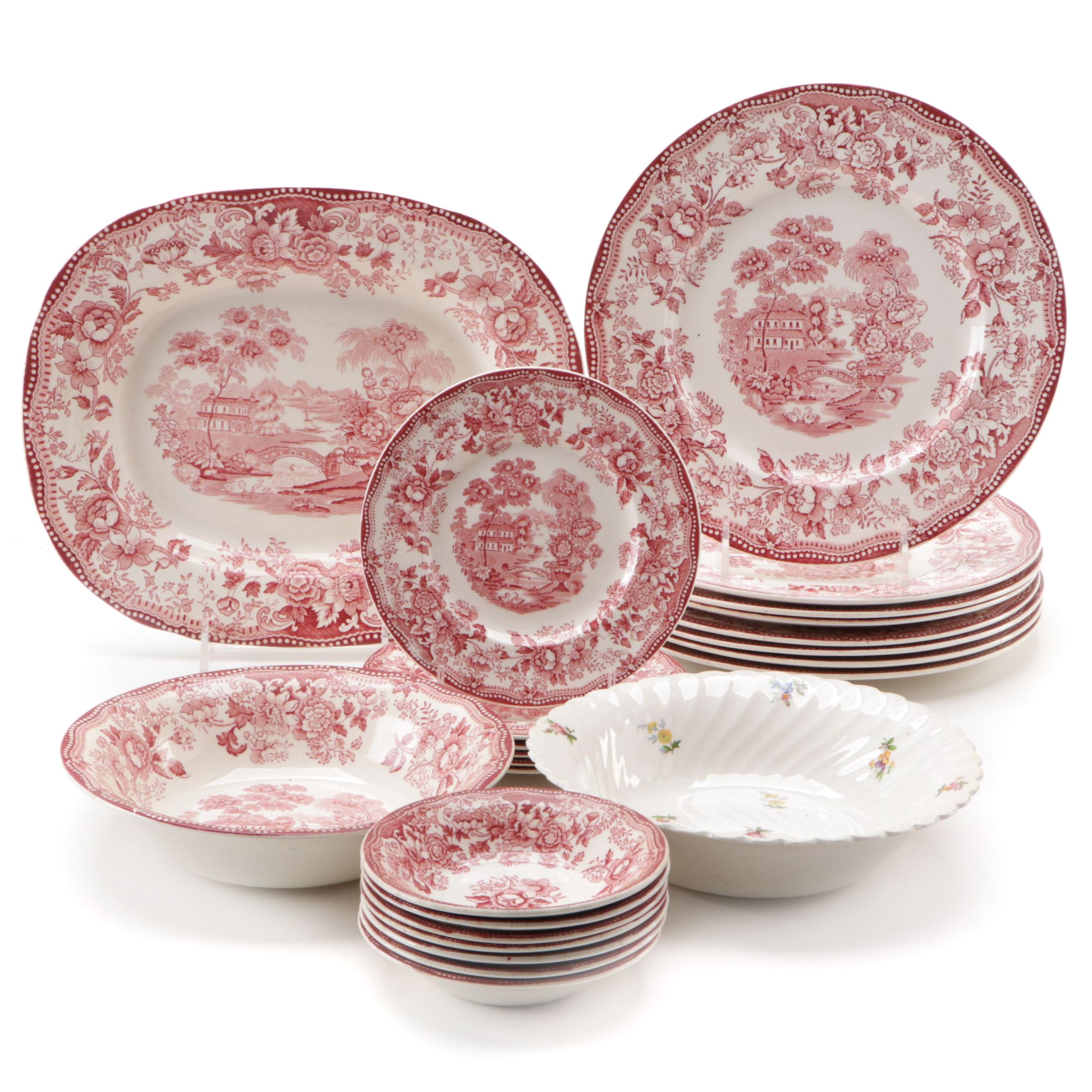 Clarice Cliff for Royal Staffordshire "Tonquin" Dinnerware, Mid-20th Century