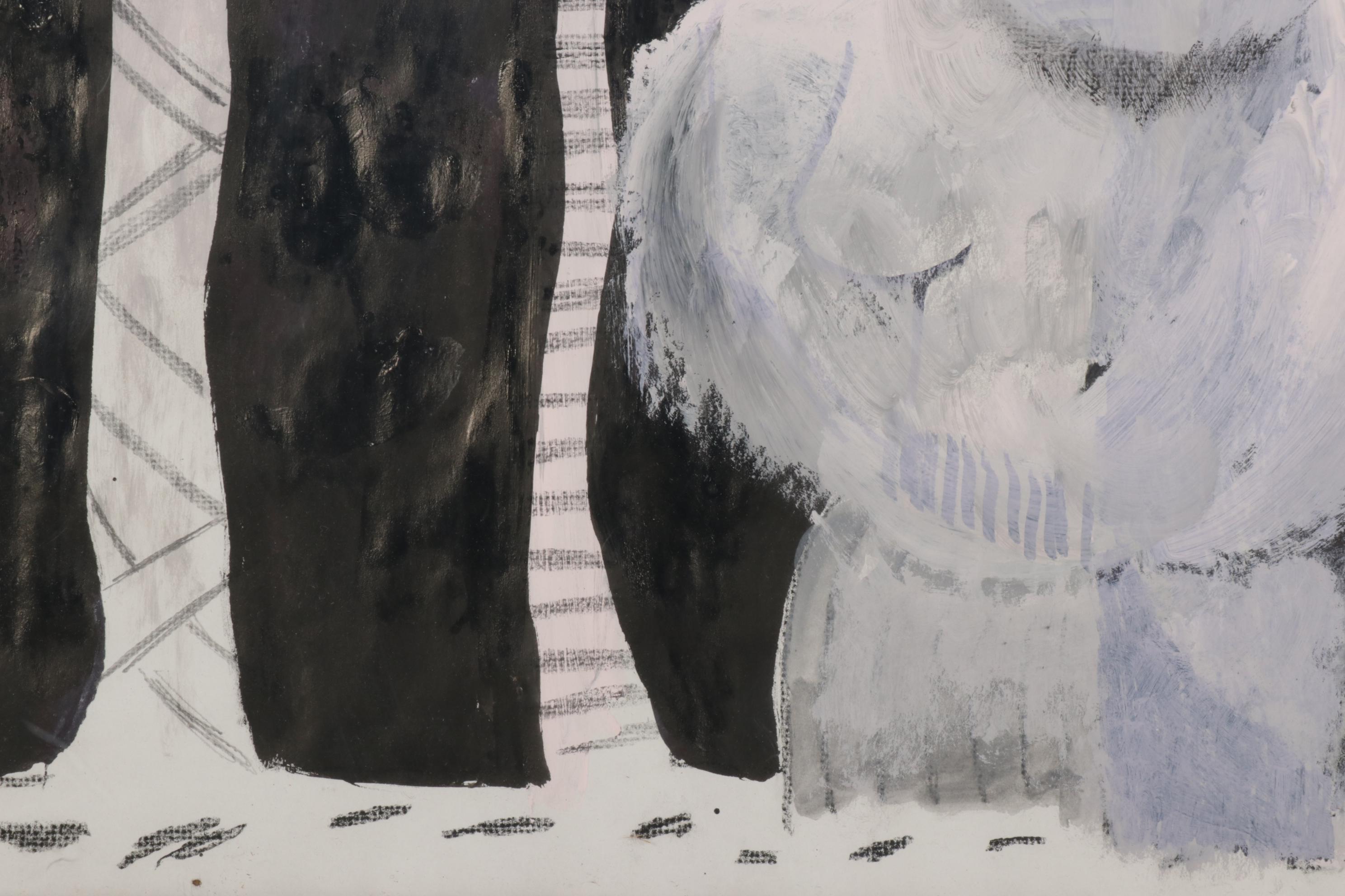 Philip The Transplant Abstract Figural Mixed Media Painting, 2012