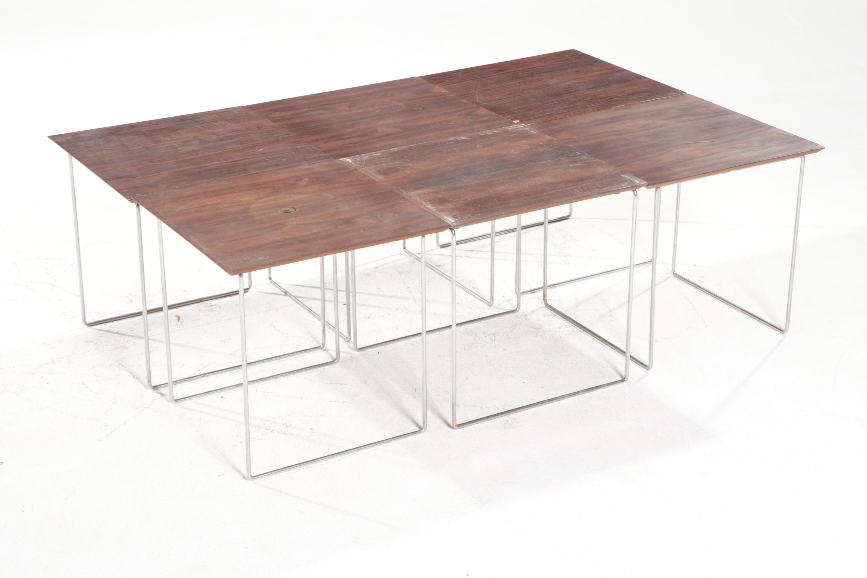 Poul Nørreklit for Georg Petersens Danish Modern Rosewood Intelocking Table Cube