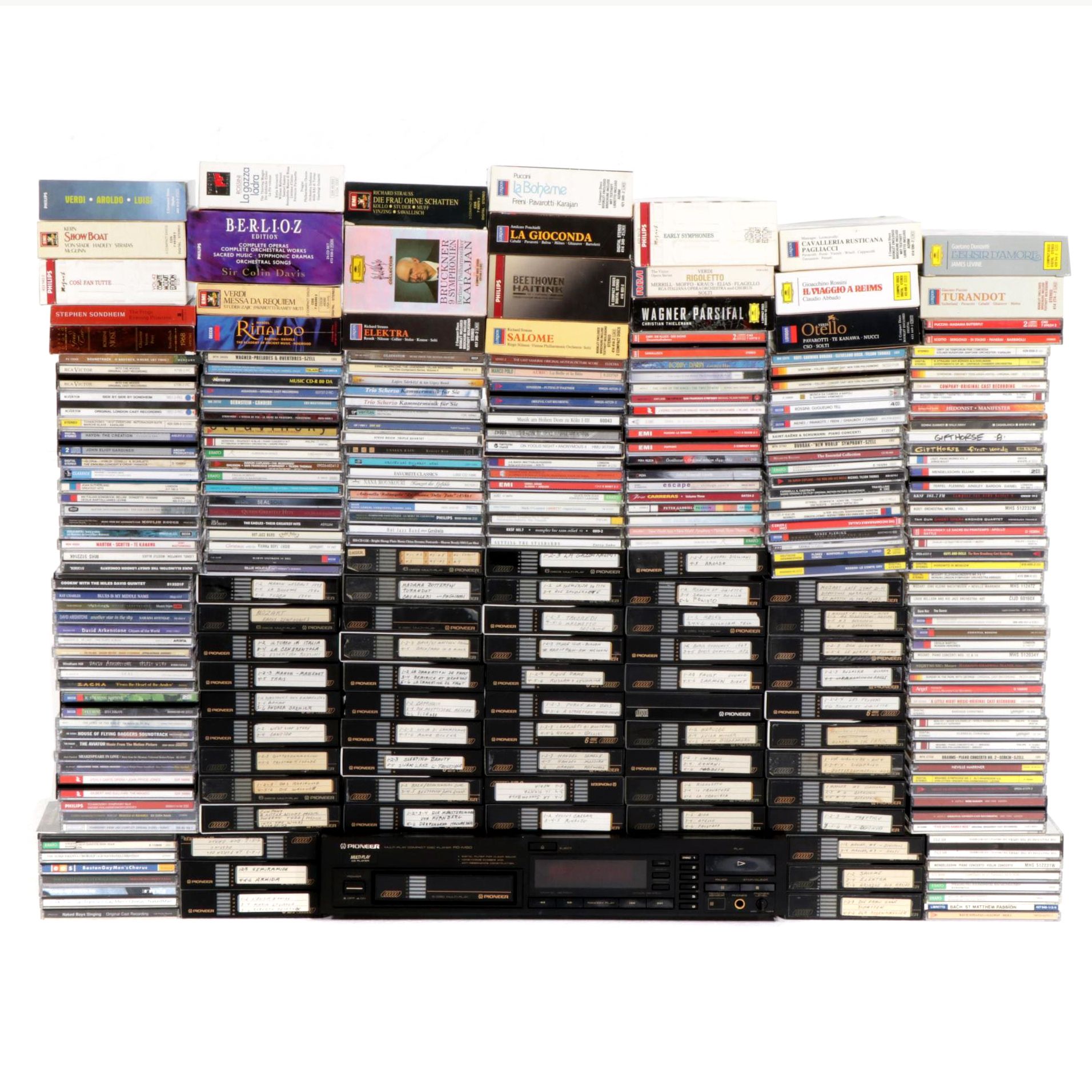 Pioneer PD-M50 CD Changer, 6-Disc Magazines and CD Collection