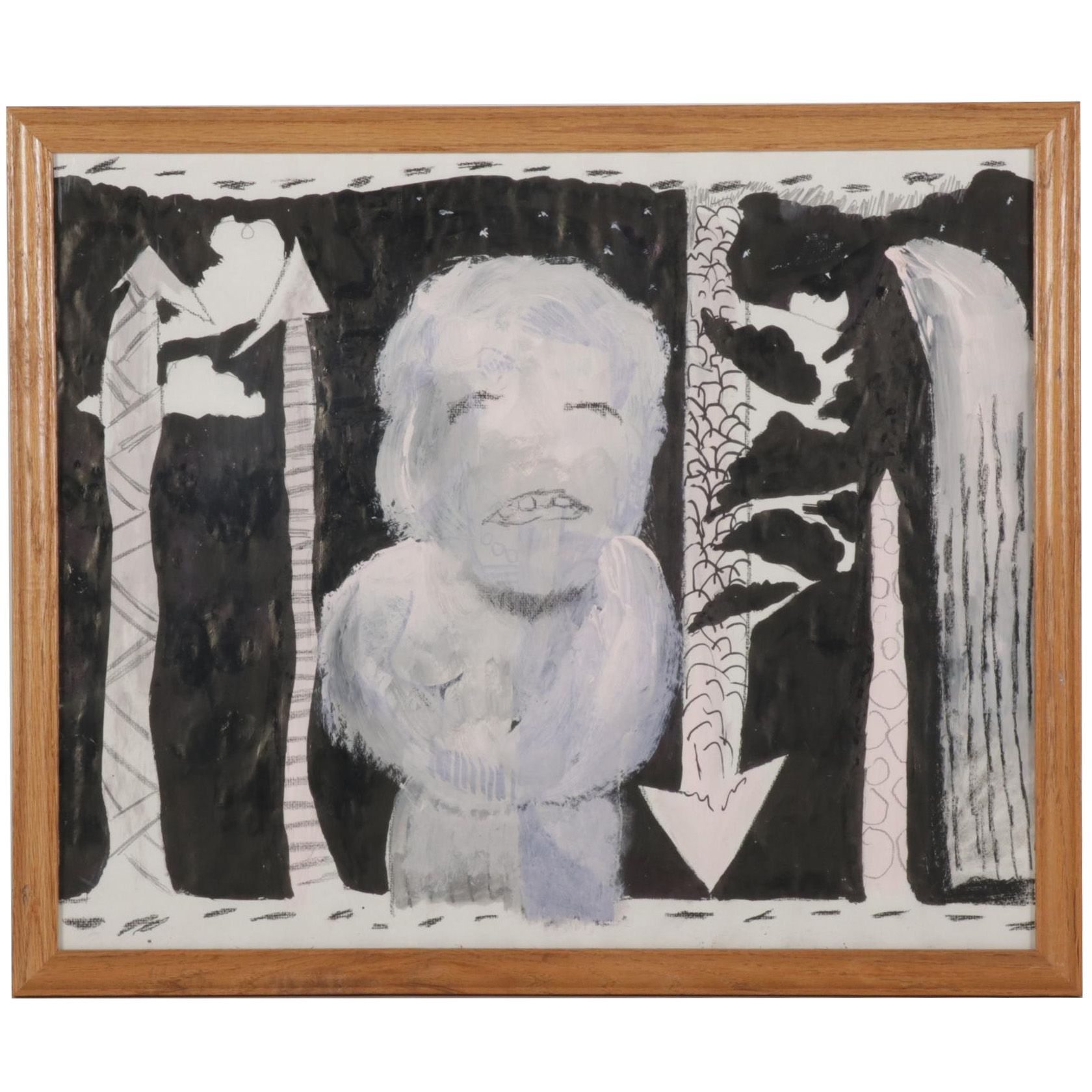 Philip The Transplant Abstract Figural Mixed Media Painting, 2012