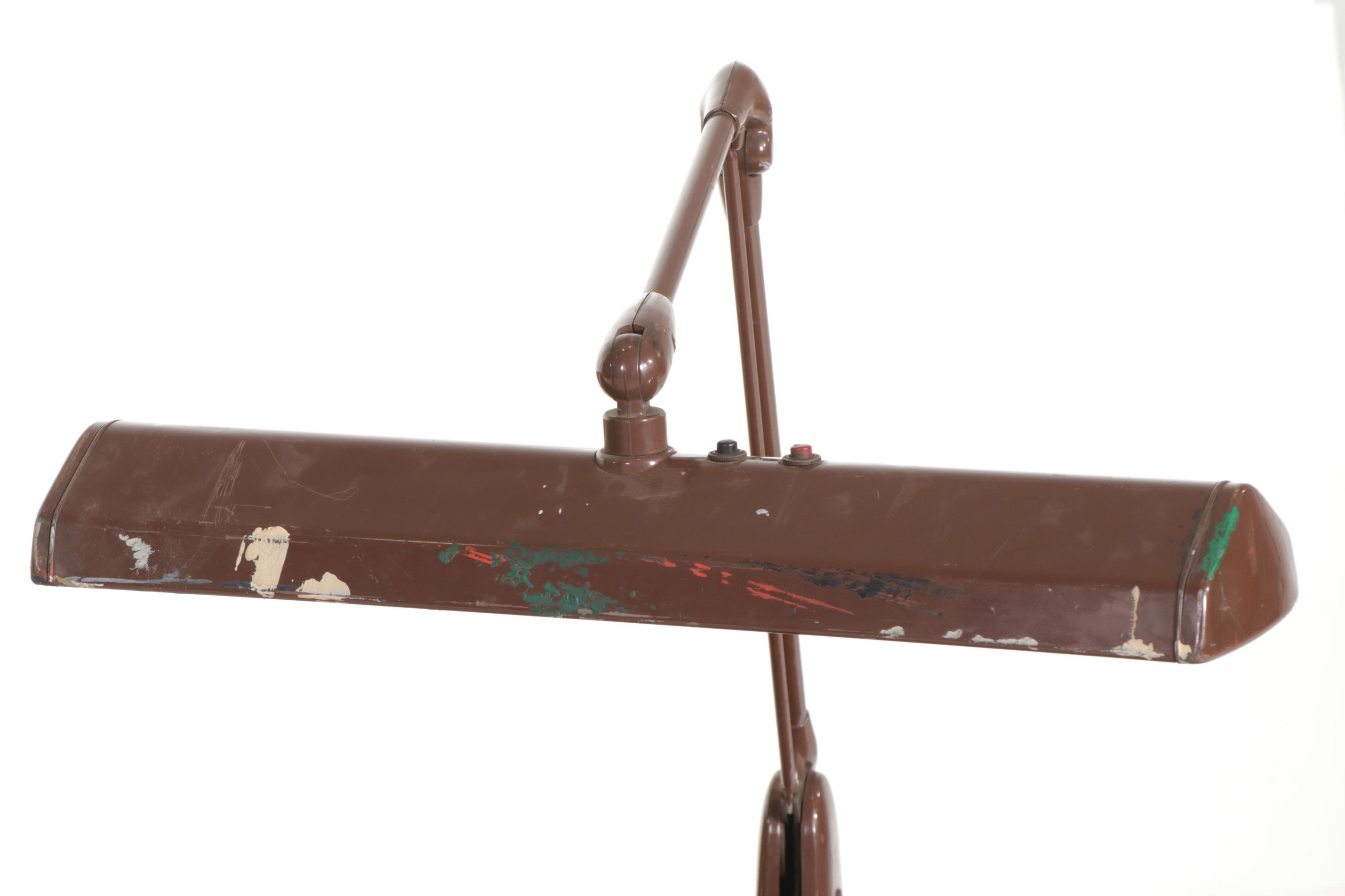 Drafting Table and Telescoping Light, Folding Card Table and IKEA Side Table