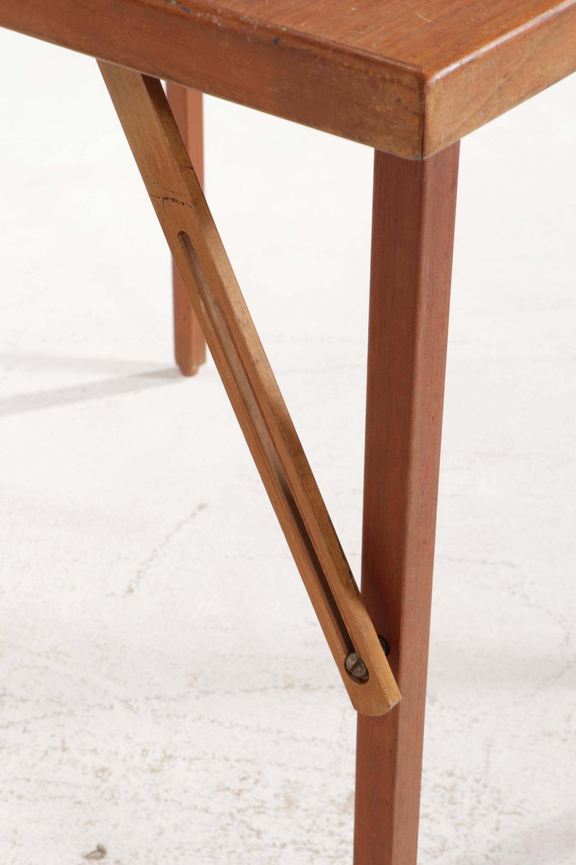 Drafting Table and Telescoping Light, Folding Card Table and IKEA Side Table