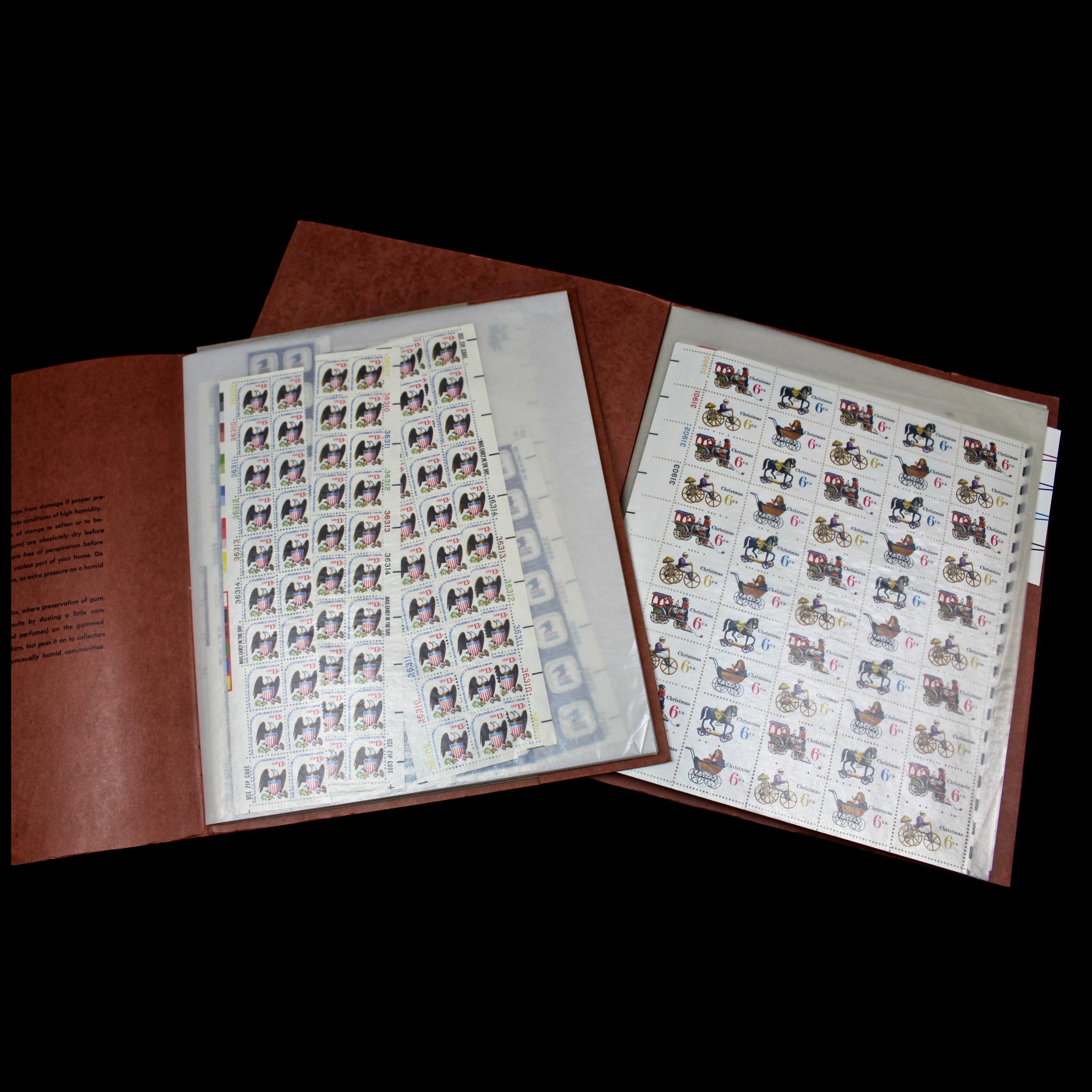 United States Postage Stamp Mint Sheets, Blocks and Plate Blocks