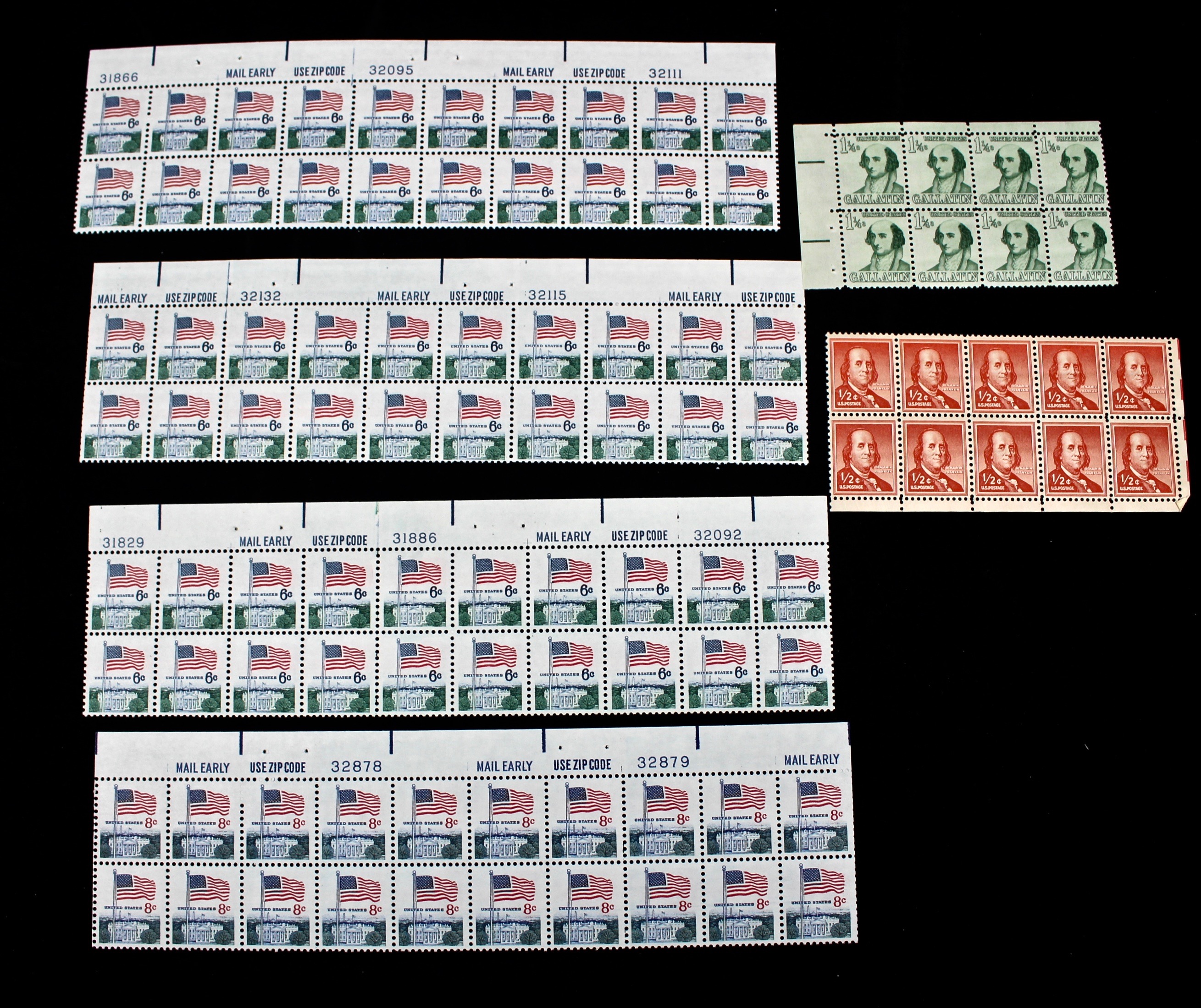 United States Postage Stamp Mint Sheets, Blocks and Plate Blocks