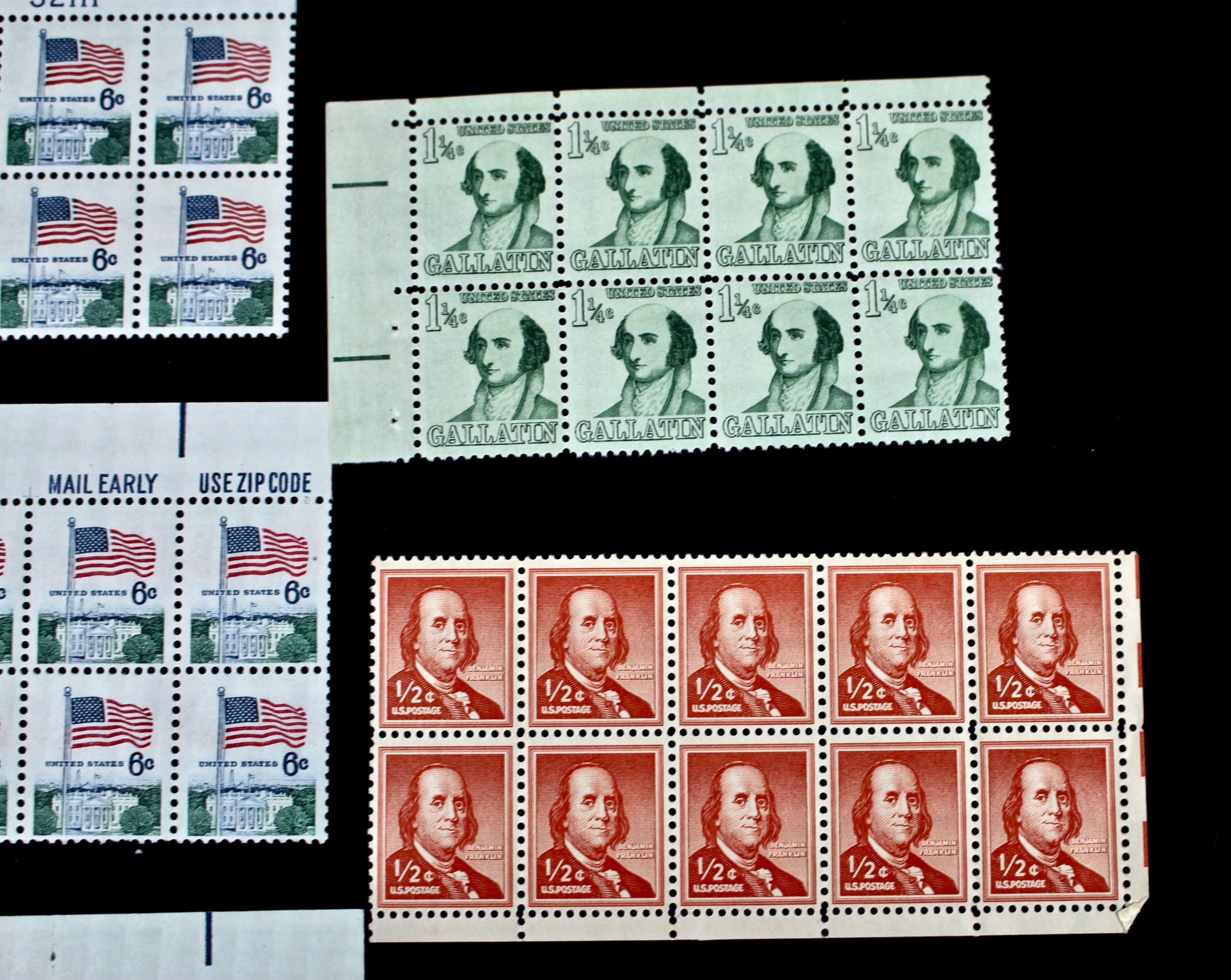 United States Postage Stamp Mint Sheets, Blocks and Plate Blocks