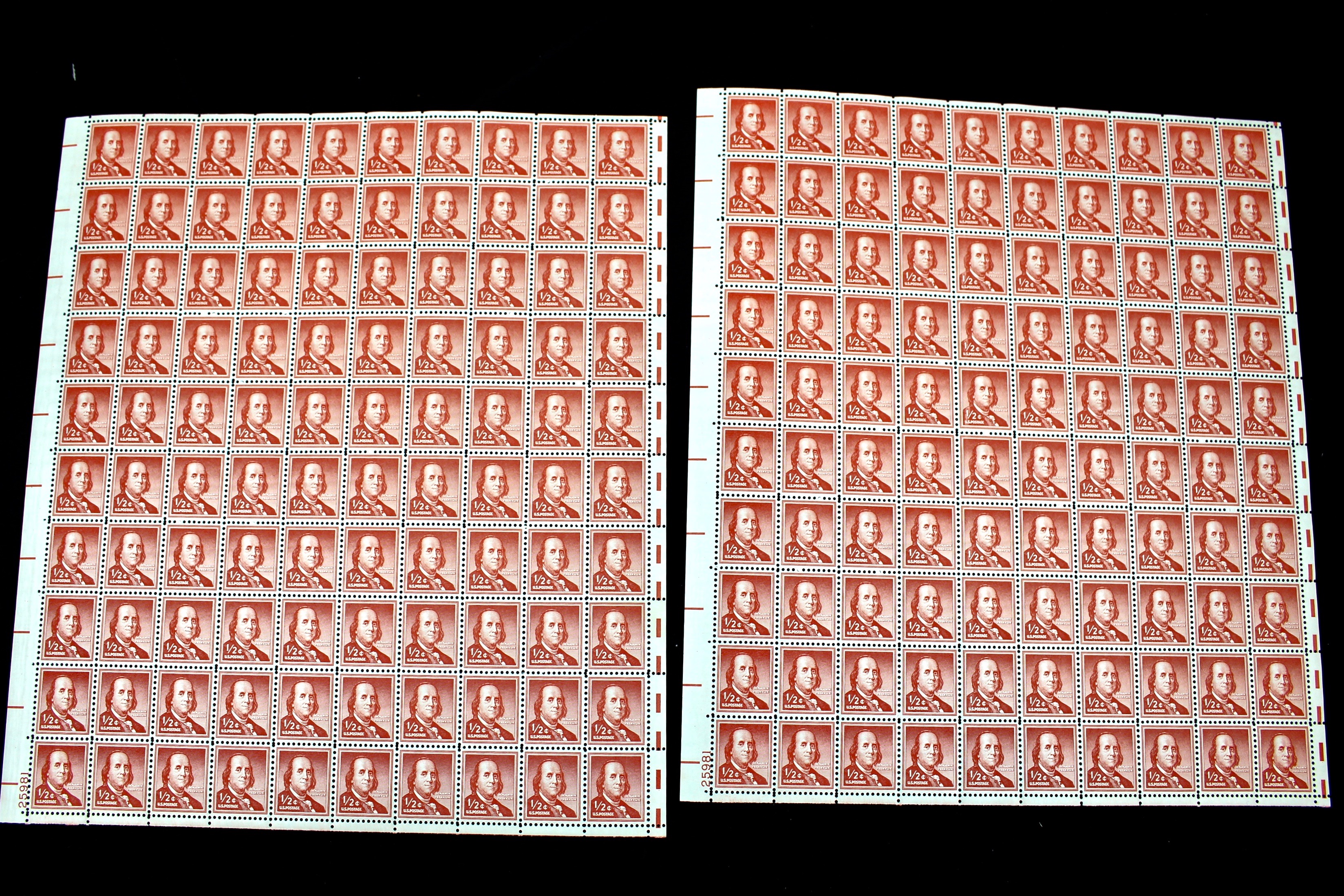 United States Postage Stamp Mint Sheets, Blocks and Plate Blocks