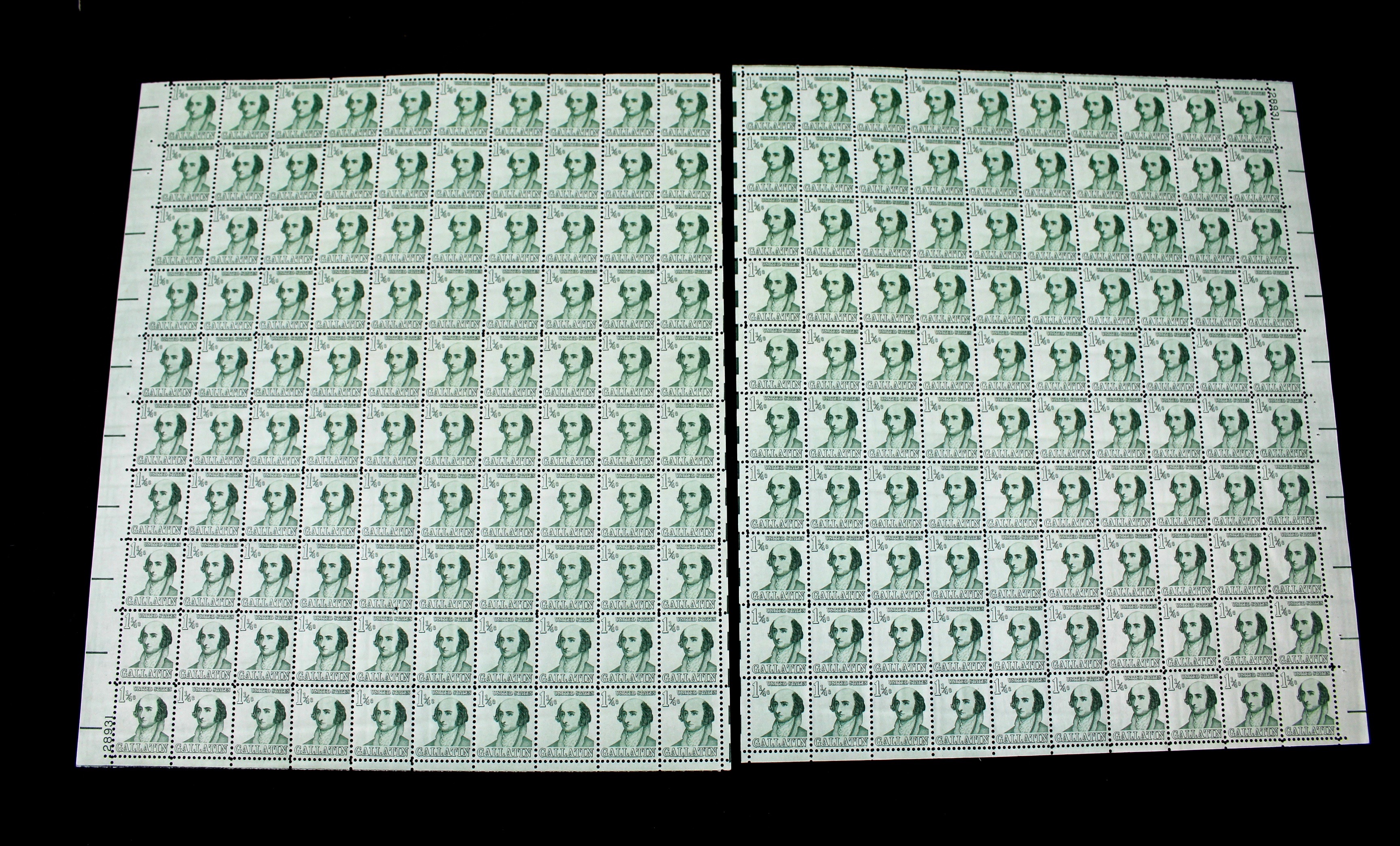United States Postage Stamp Mint Sheets, Blocks and Plate Blocks