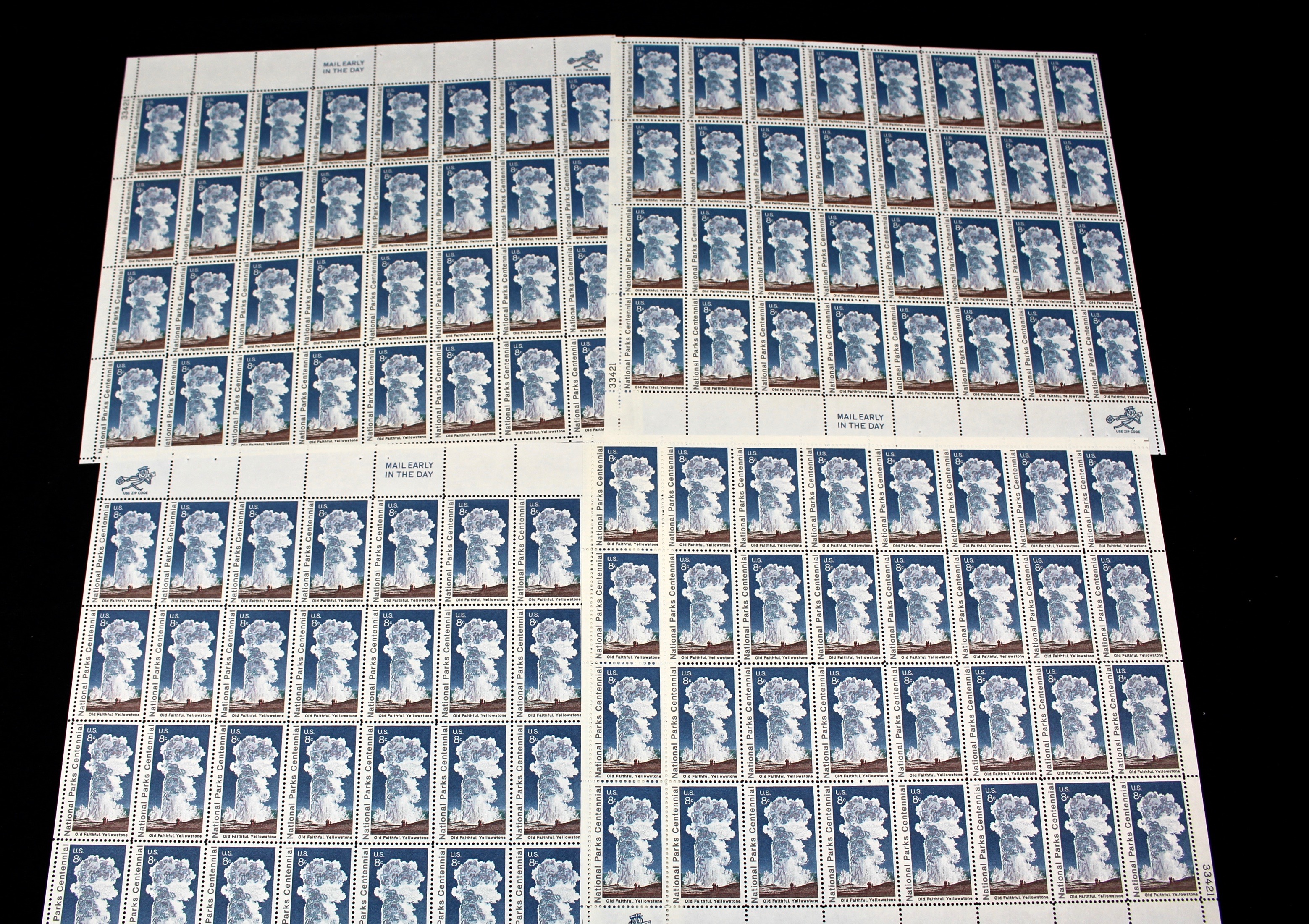 United States Postage Stamp Mint Sheets, Blocks and Plate Blocks