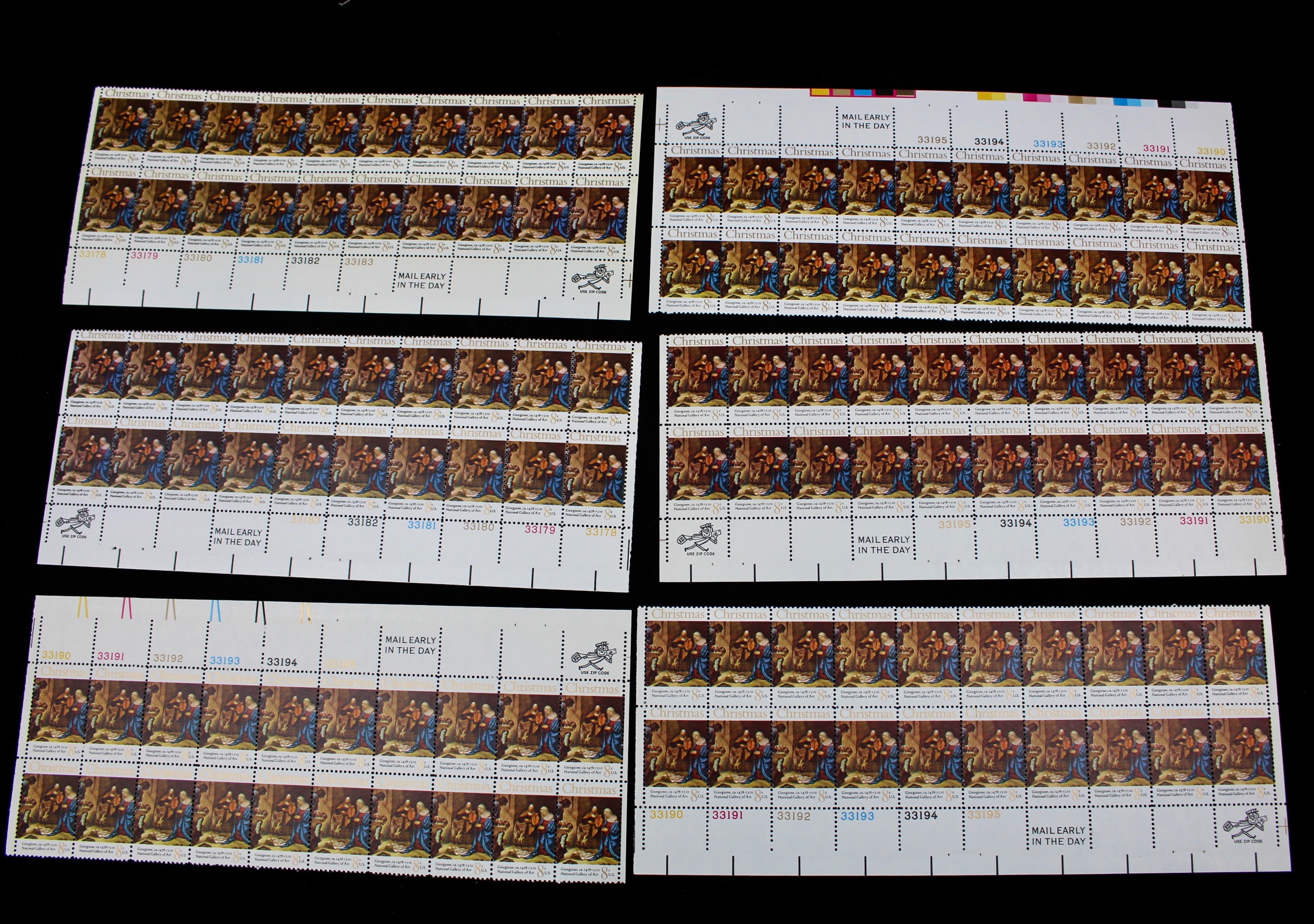 United States Postage Stamp Mint Sheets, Blocks and Plate Blocks