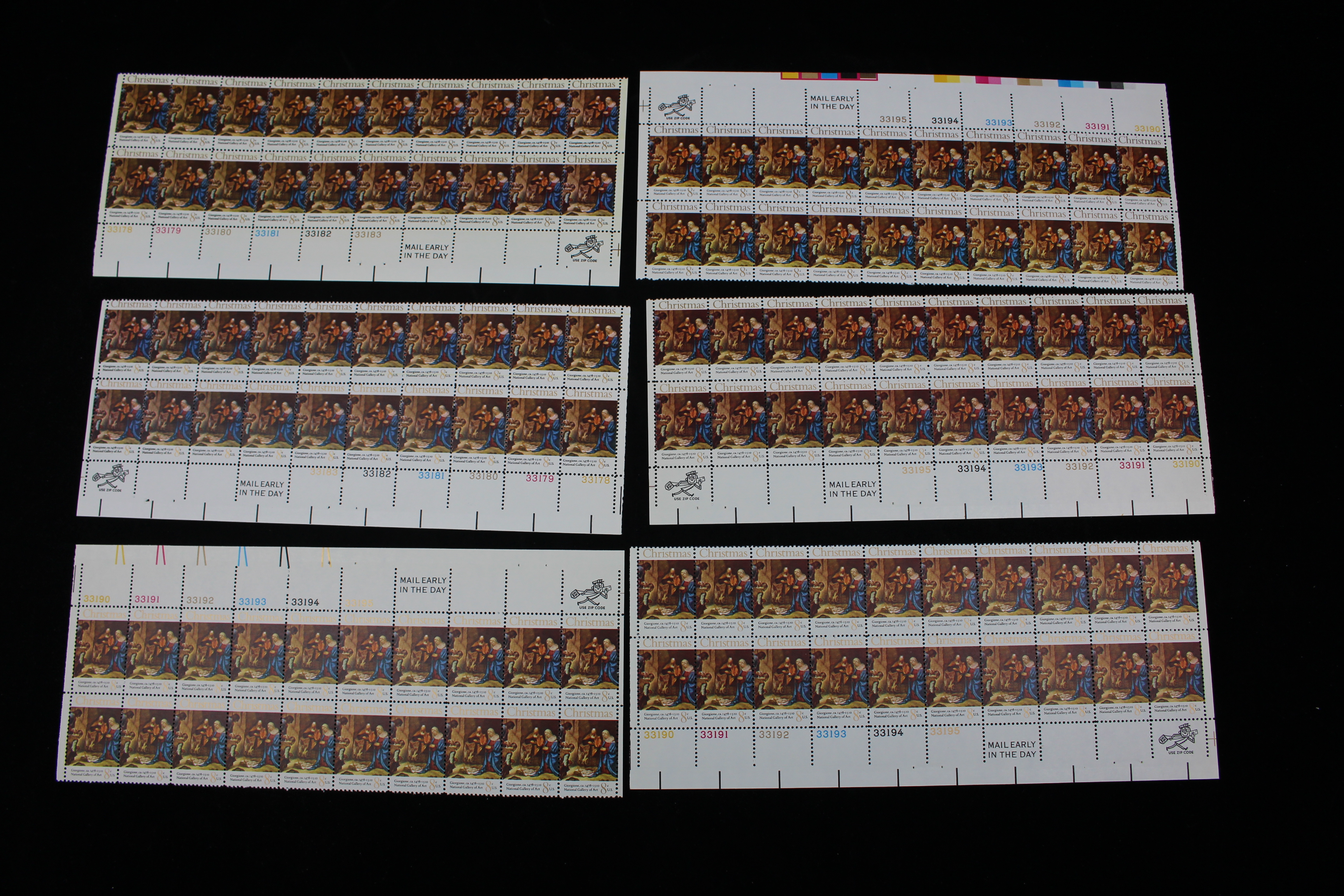 United States Postage Stamp Mint Sheets, Blocks and Plate Blocks