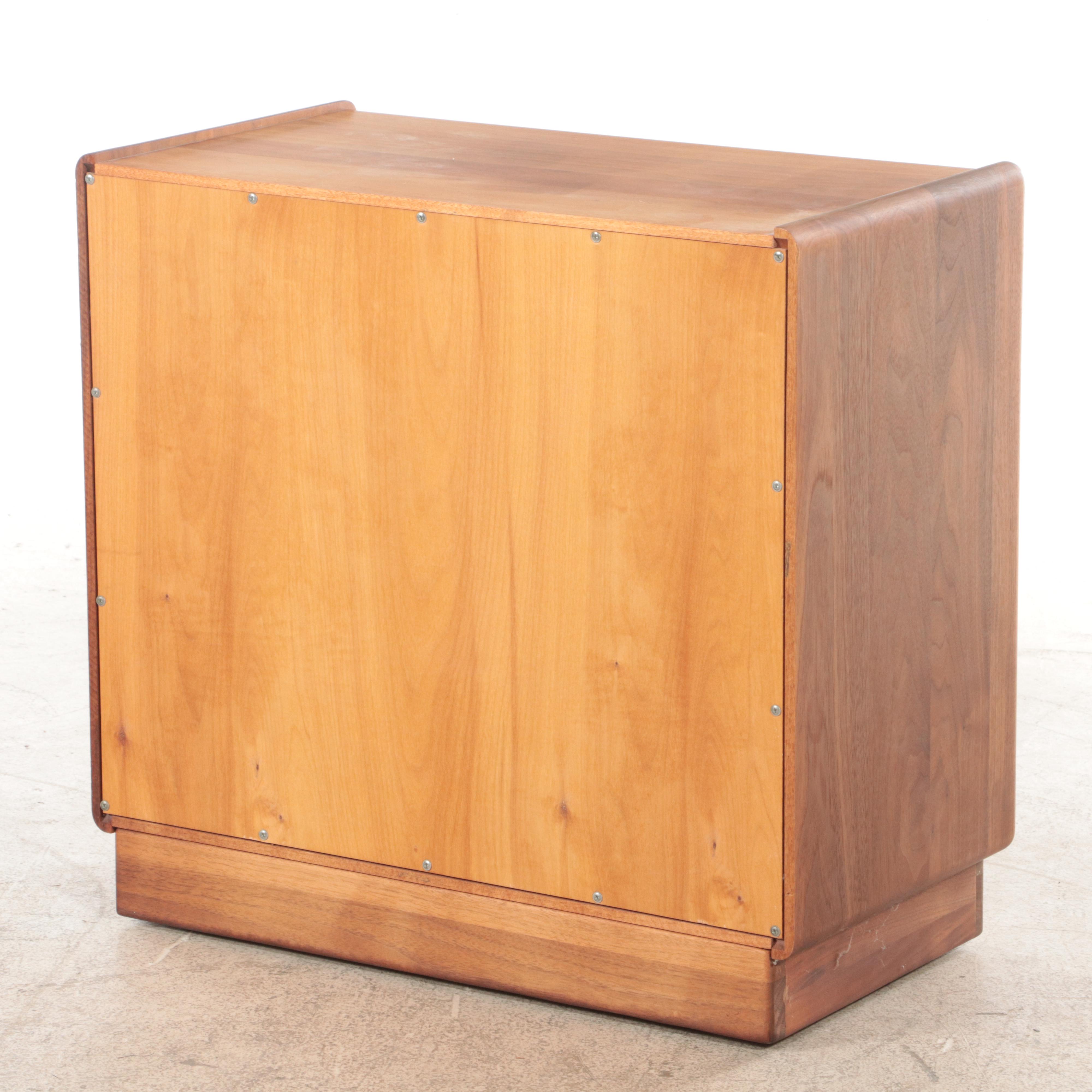 Three Danish Modern Style Walnut Low Media Bookcases