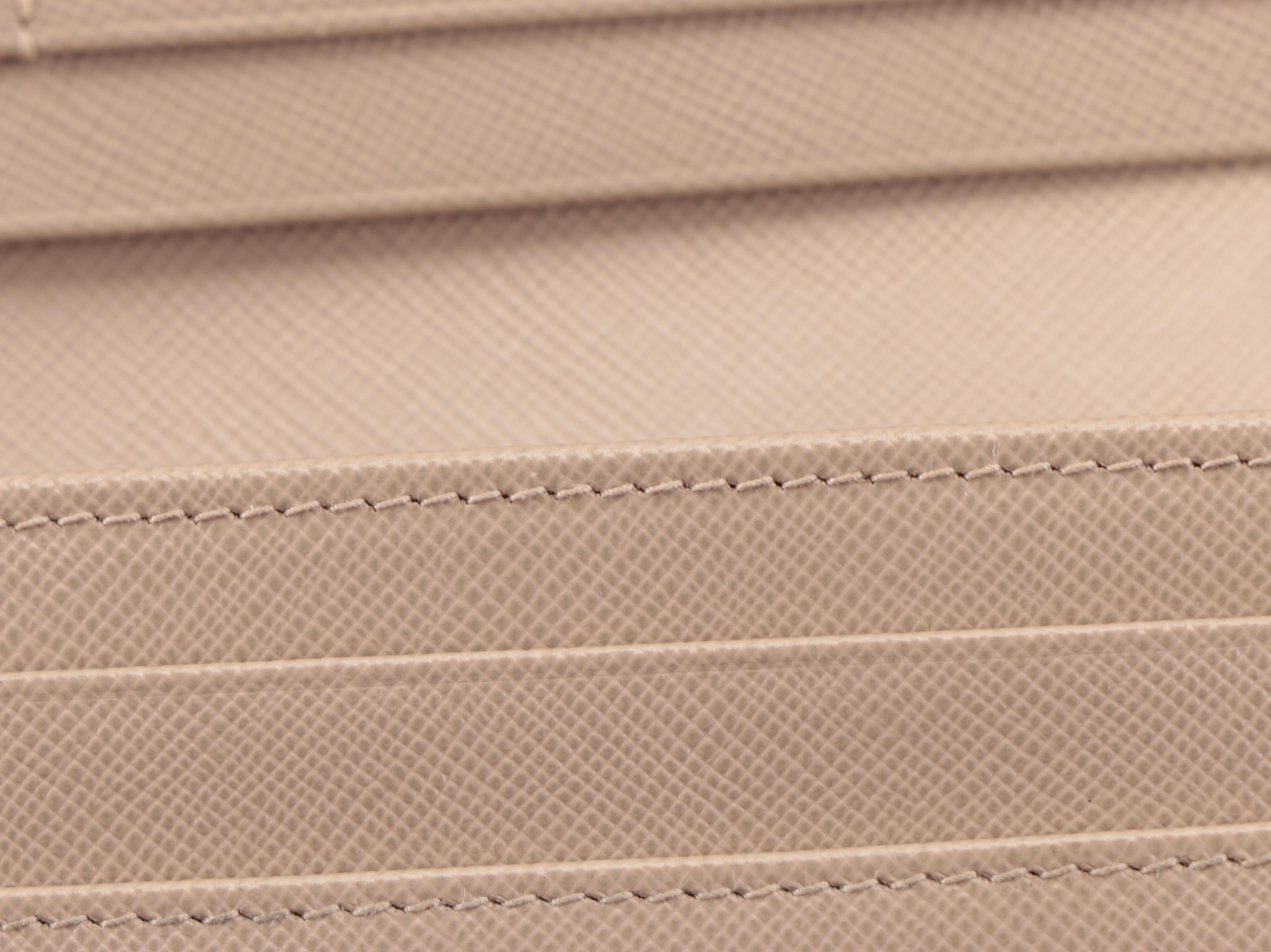 Prada Long Wallet in Light Blush Saffiano Leather