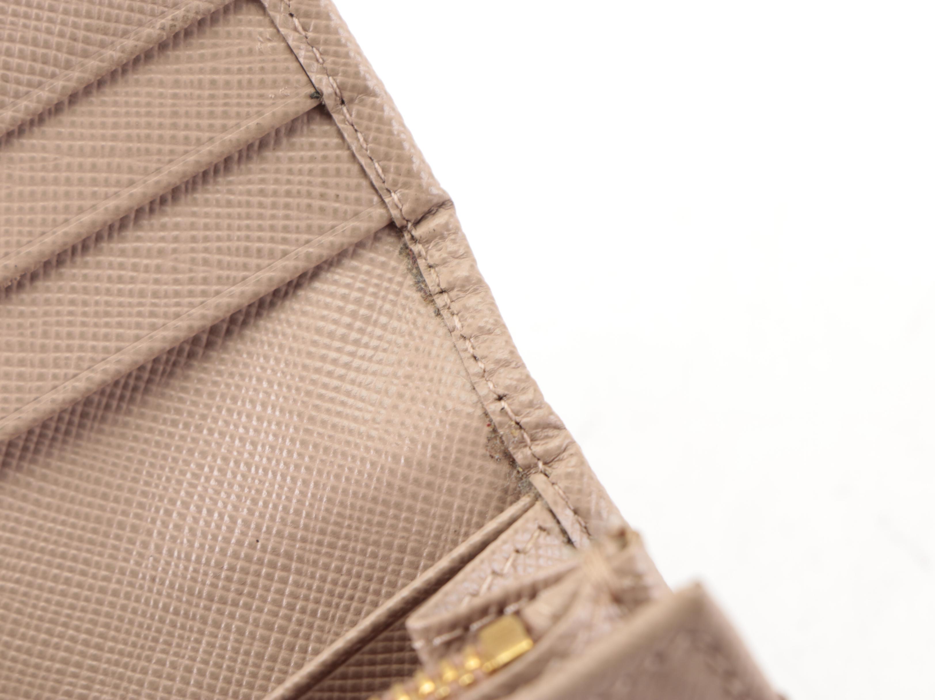 Prada Long Wallet in Light Blush Saffiano Leather