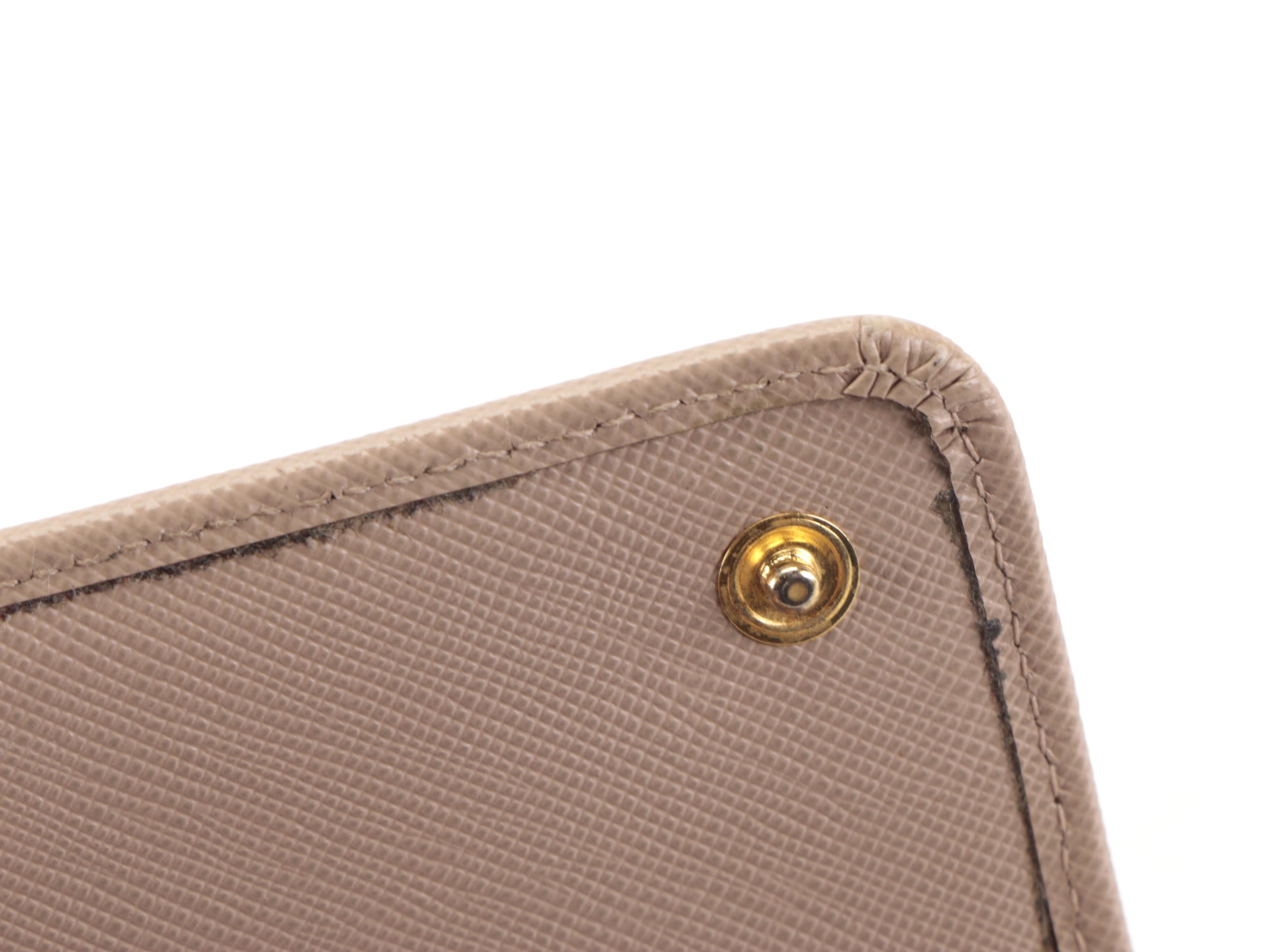 Prada Long Wallet in Light Blush Saffiano Leather