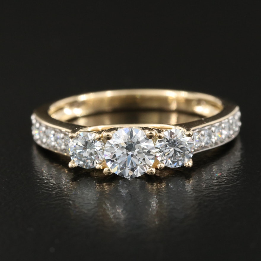 14K 0.97 CTW Lab Grown Diamond Ring