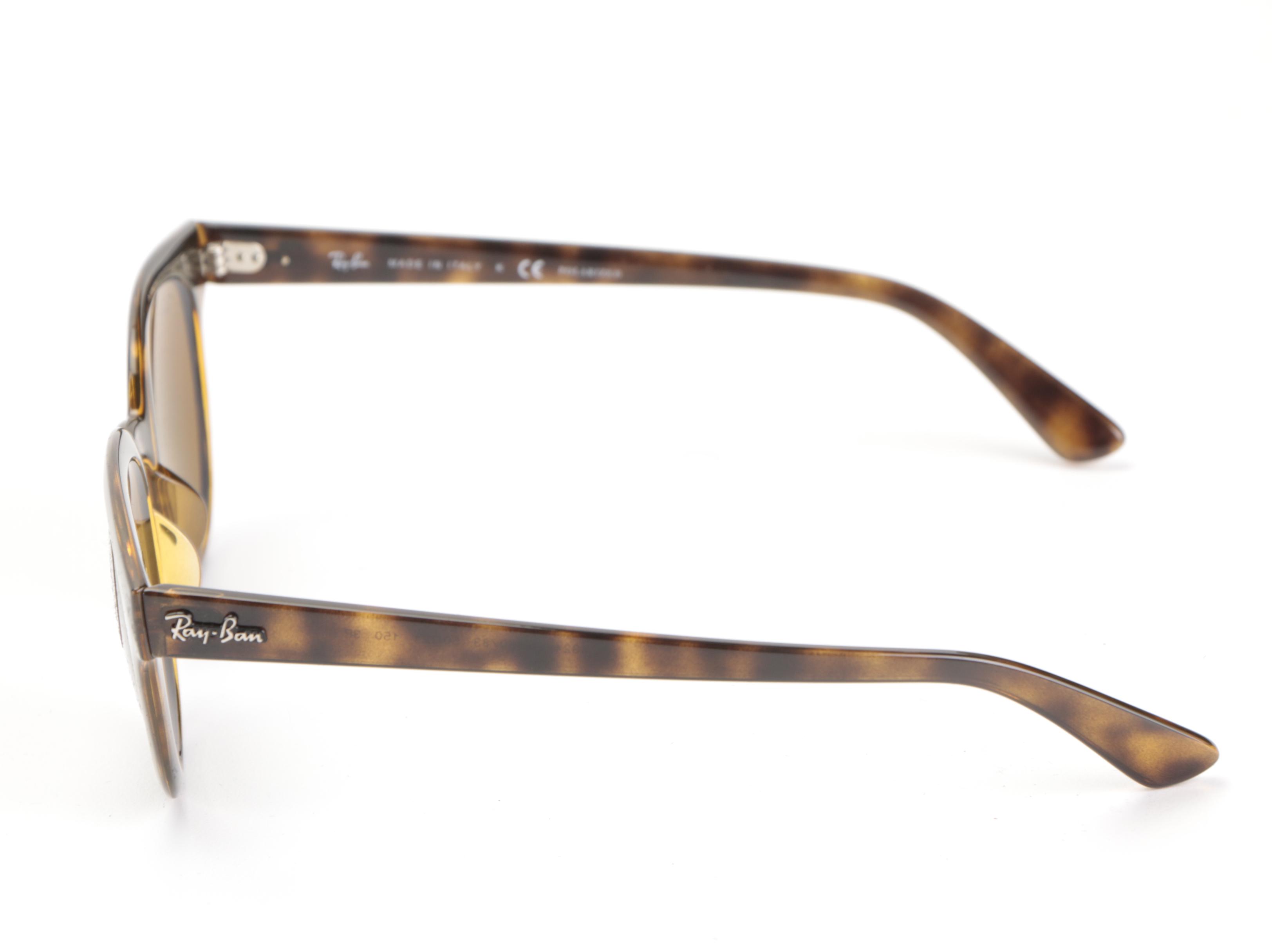 Ray-Ban RB4324F Horn-Rimmed Polarized Sunglasses with Case and Box