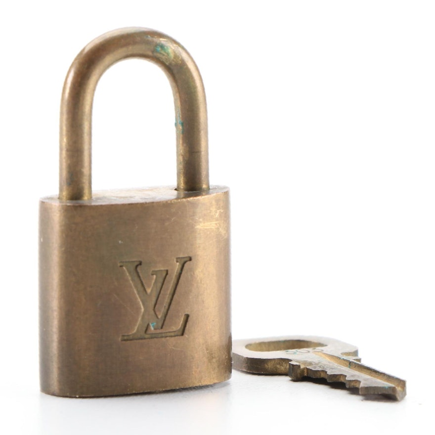 Louis Vuitton Brass Padlock and Key