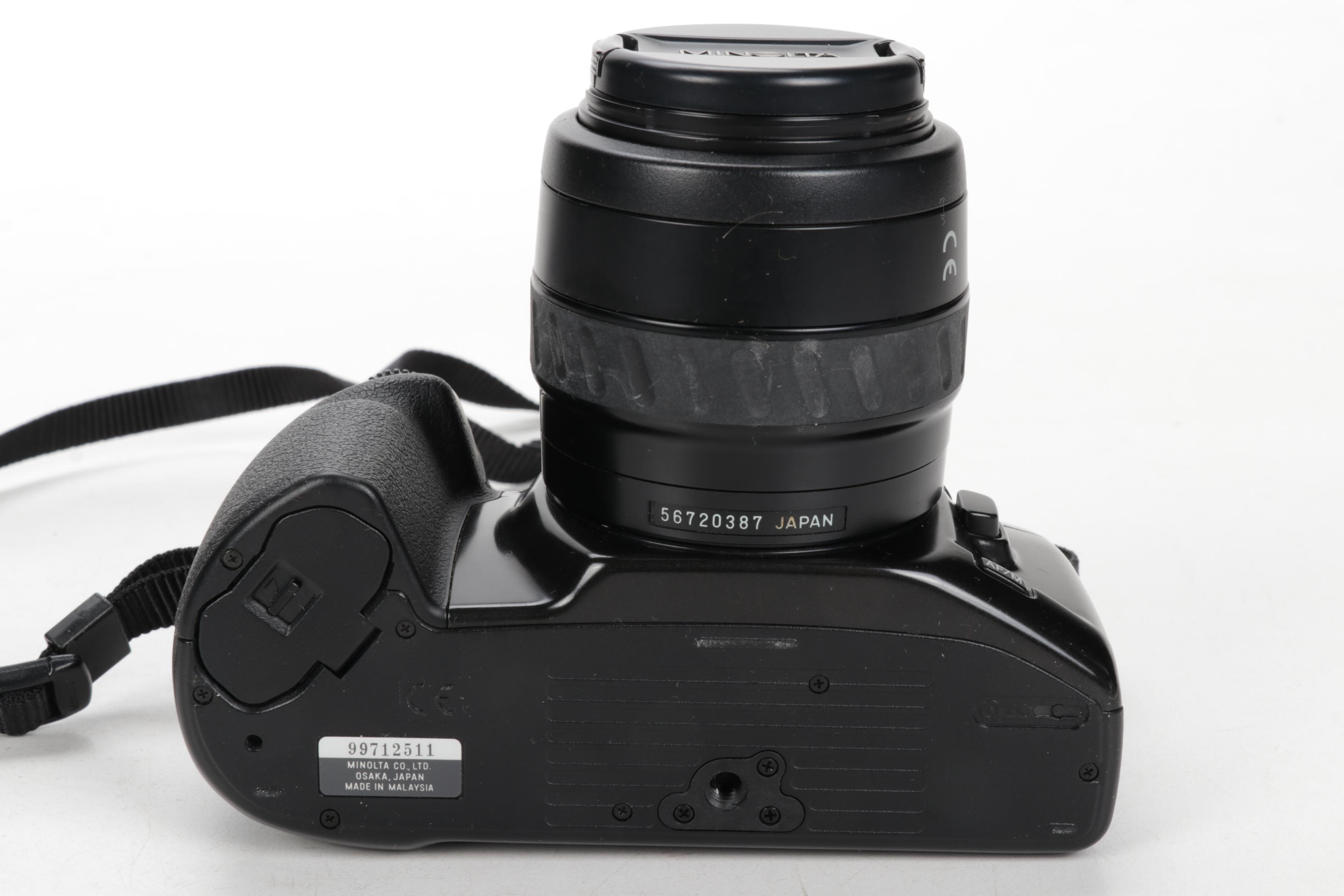 Minolta Maxxum 400si, XG9 and Nikon Point-and-Shoot Cameras with Accessories