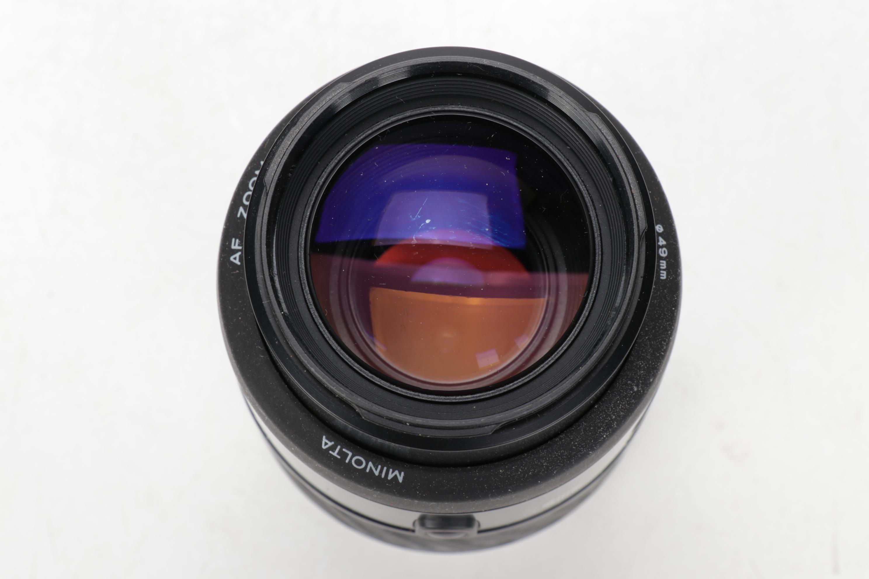 Minolta Maxxum 400si, XG9 and Nikon Point-and-Shoot Cameras with Accessories