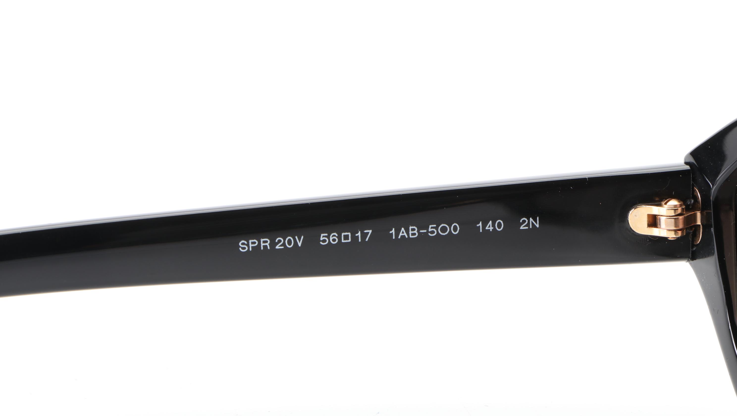 Prada SPR20V Geometric Sunglasses in Black with Case and Box