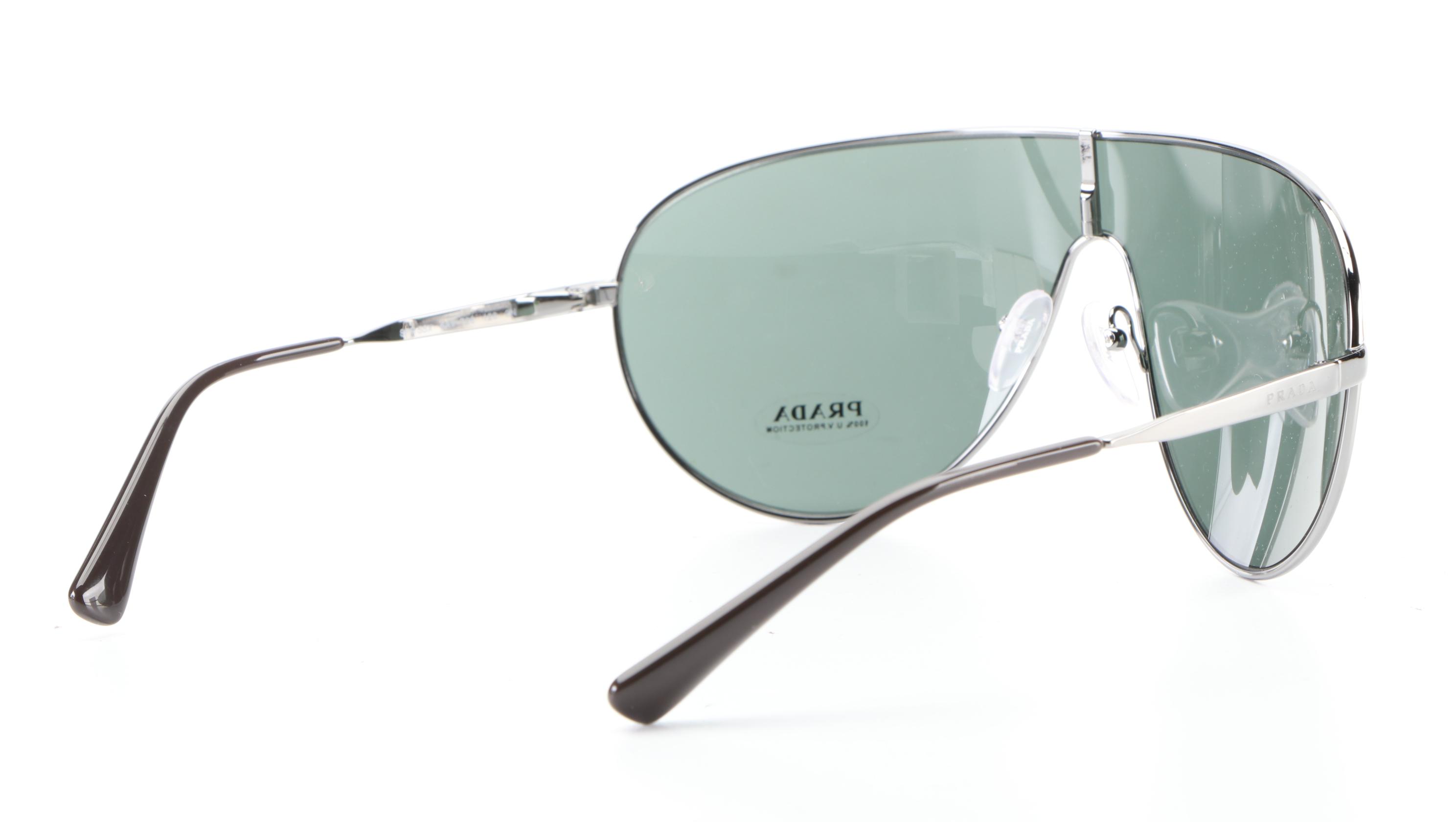 Prada SPR55X Shield Sunglasses with Case and Box