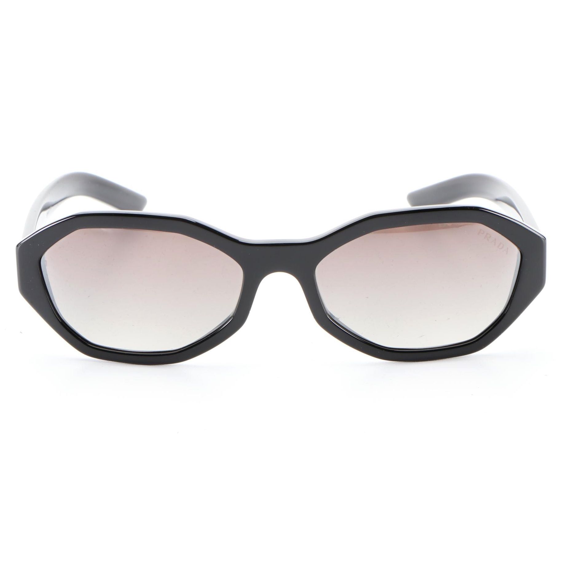 Prada SPR20V Geometric Sunglasses in Black with Case and Box