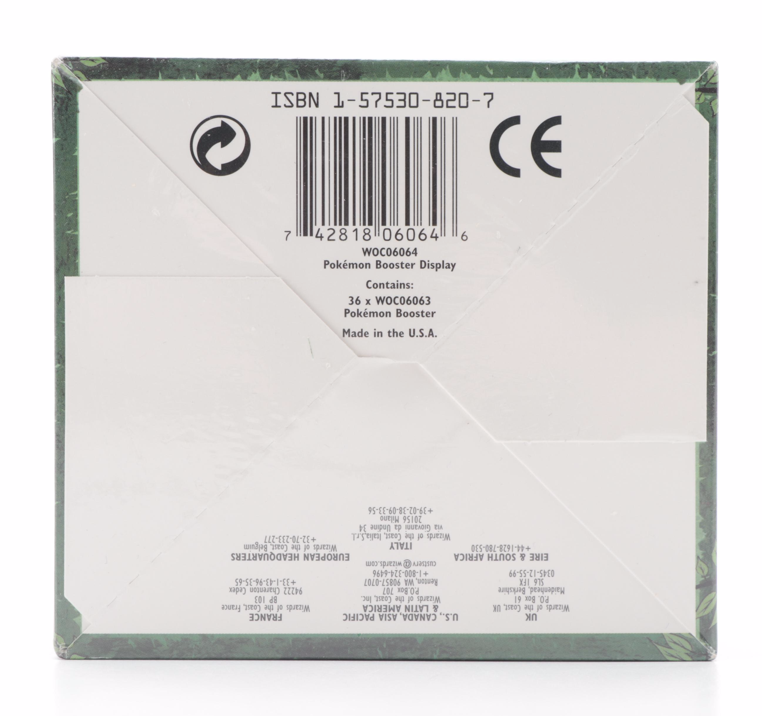 1999 Wizards of the Coast Sealed Pokémon First Edition Jungle Set Booster Box