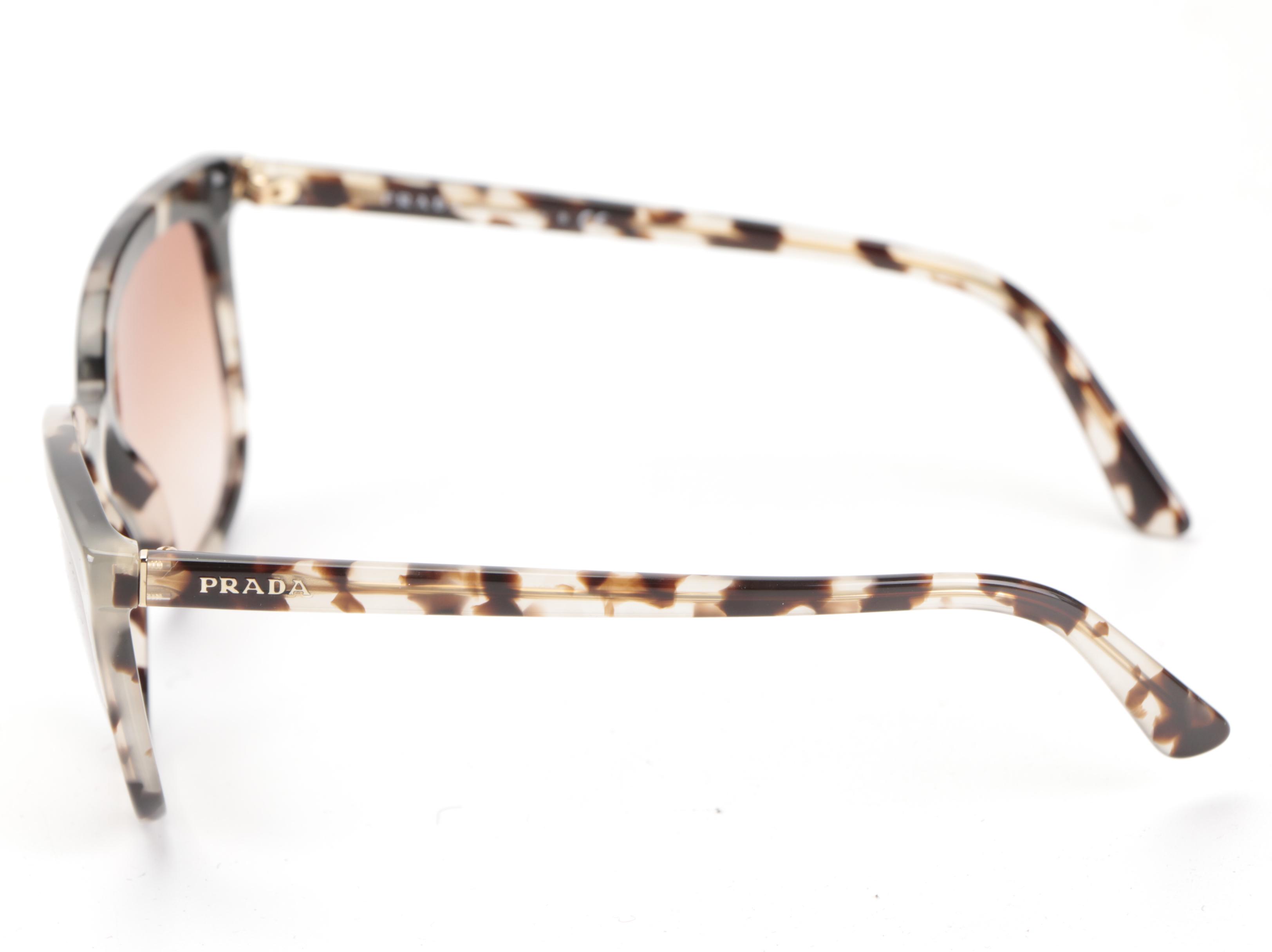 Prada SPR 03X Browline Style Sunglasses with Case and Box