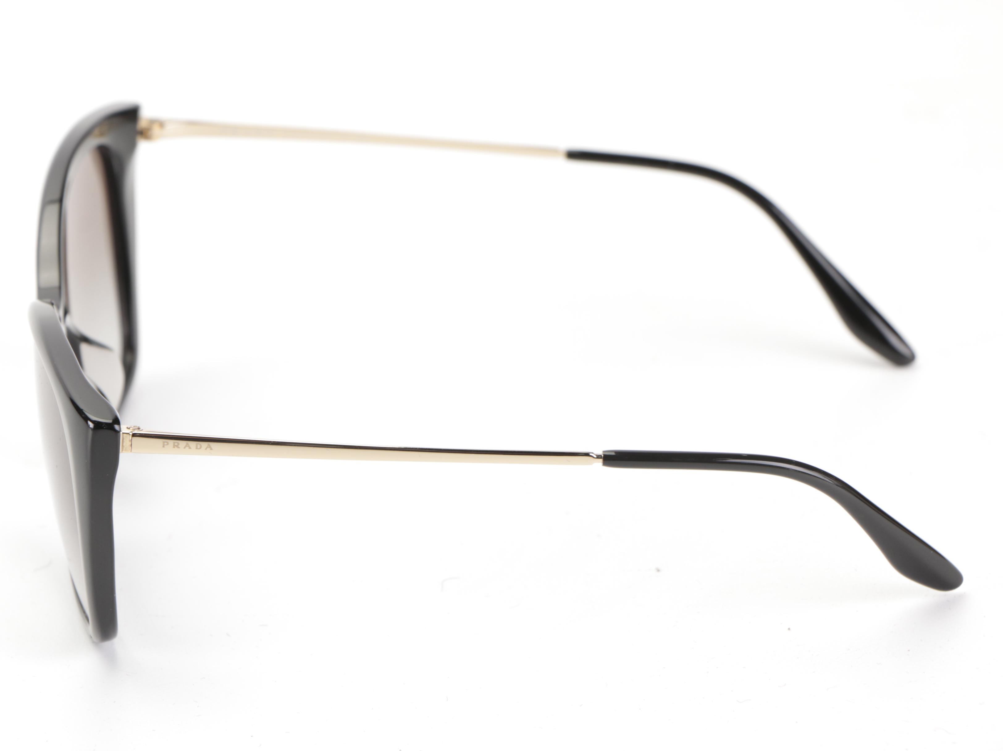 Prada SPR12X-F Browline Style Sunglasses with Case and Box