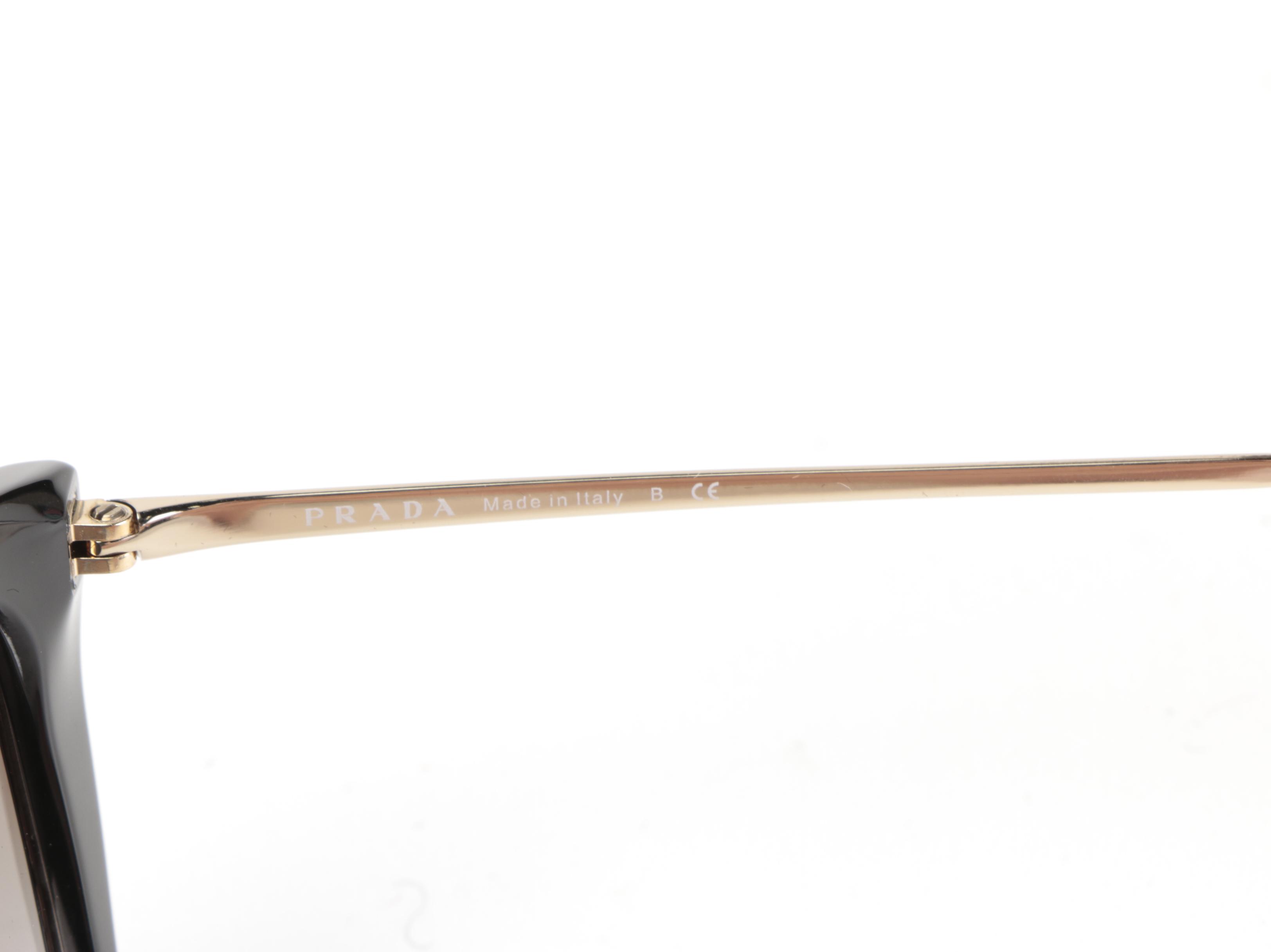 Prada SPR12X-F Browline Style Sunglasses with Case and Box