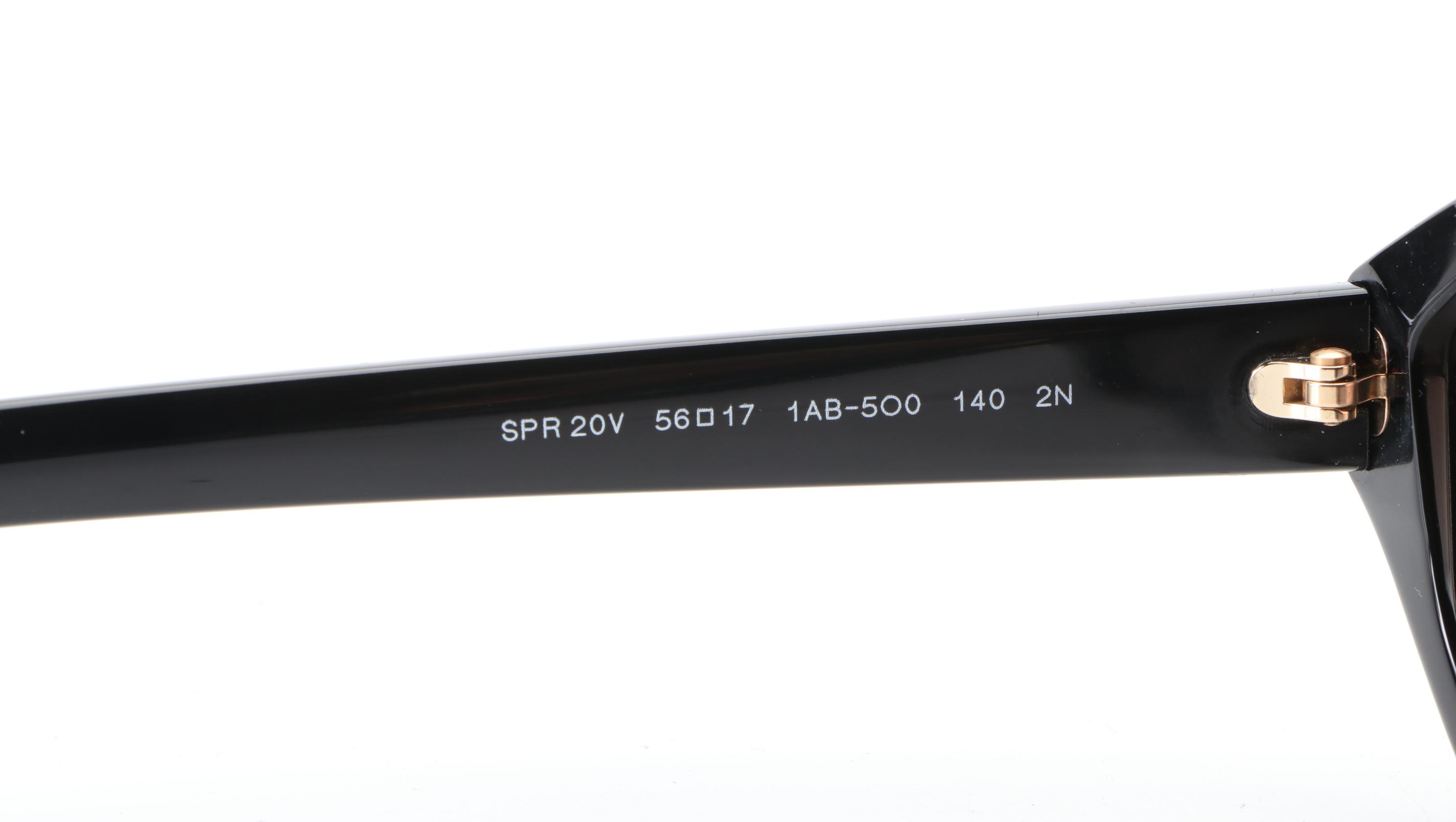 Prada SPR20V Geometric Sunglasses in Black with Case and Box