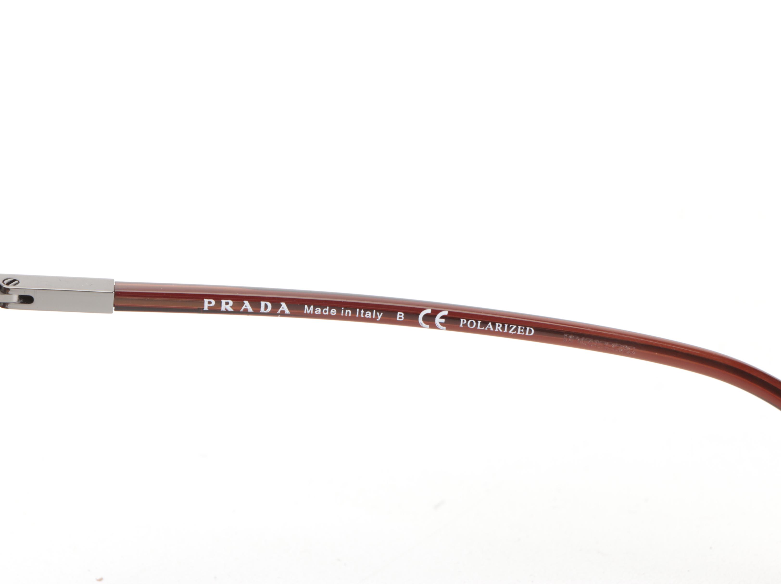 Prada SPR19X-F Polarized Sunglasses with Case and Box