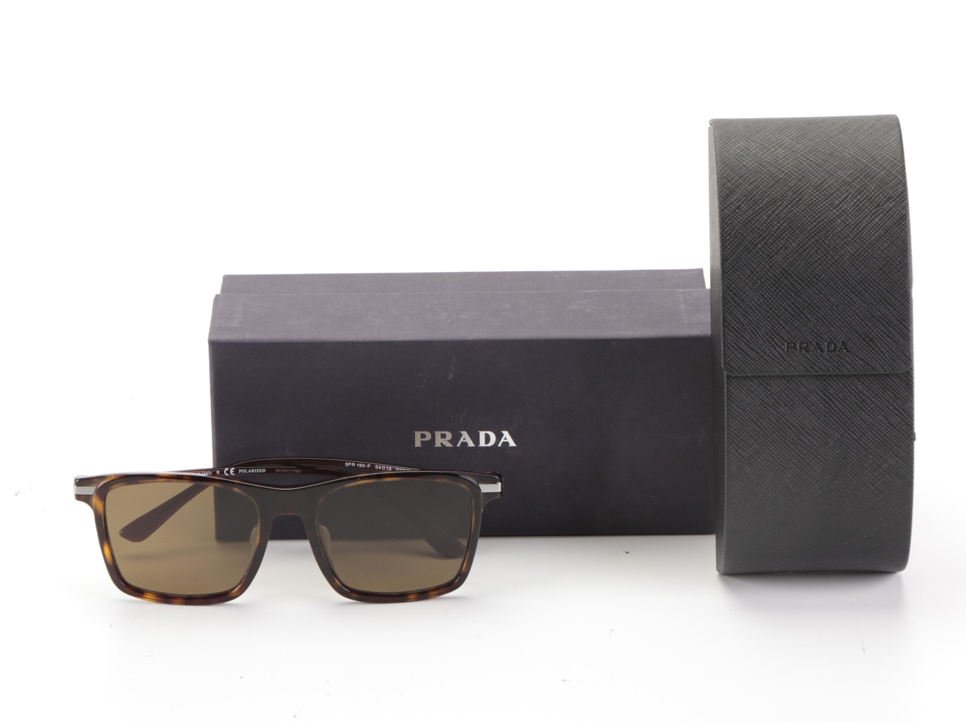 Prada SPR19X-F Polarized Sunglasses with Case and Box