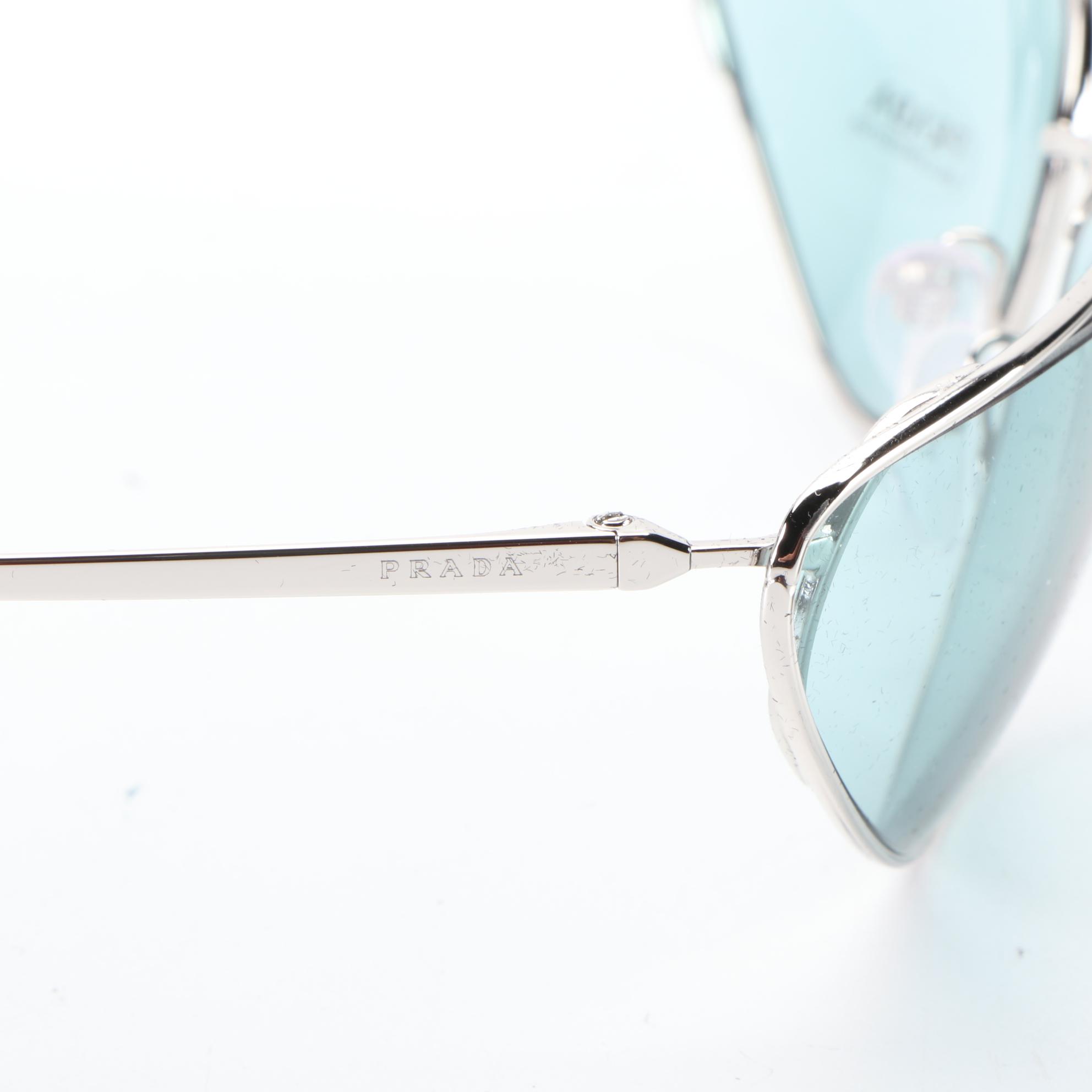 Prada SPR62V Slim Modified Cat Eye Sunglasses with Case and Box