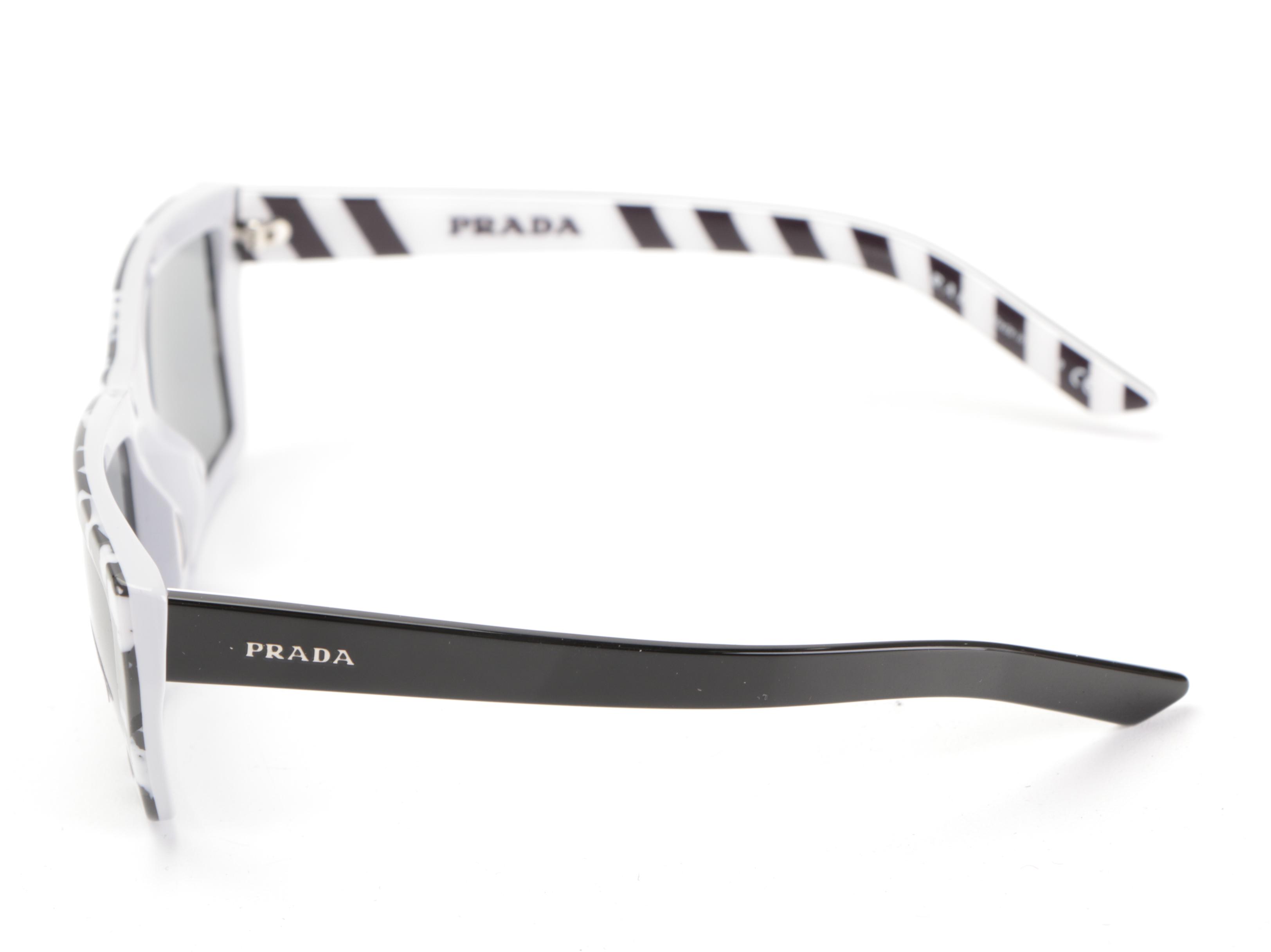 Prada SPR04V Millenials Rectangular Sunglasses in Grey Camo with Case and Box