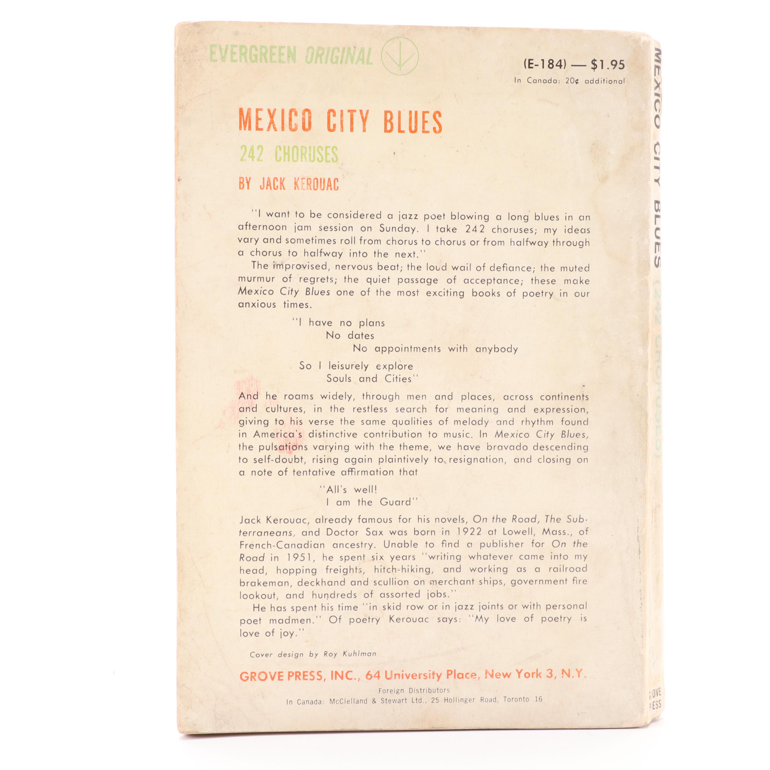 First Edition "Mexico City Blues" by Jack Kerouac, 1959