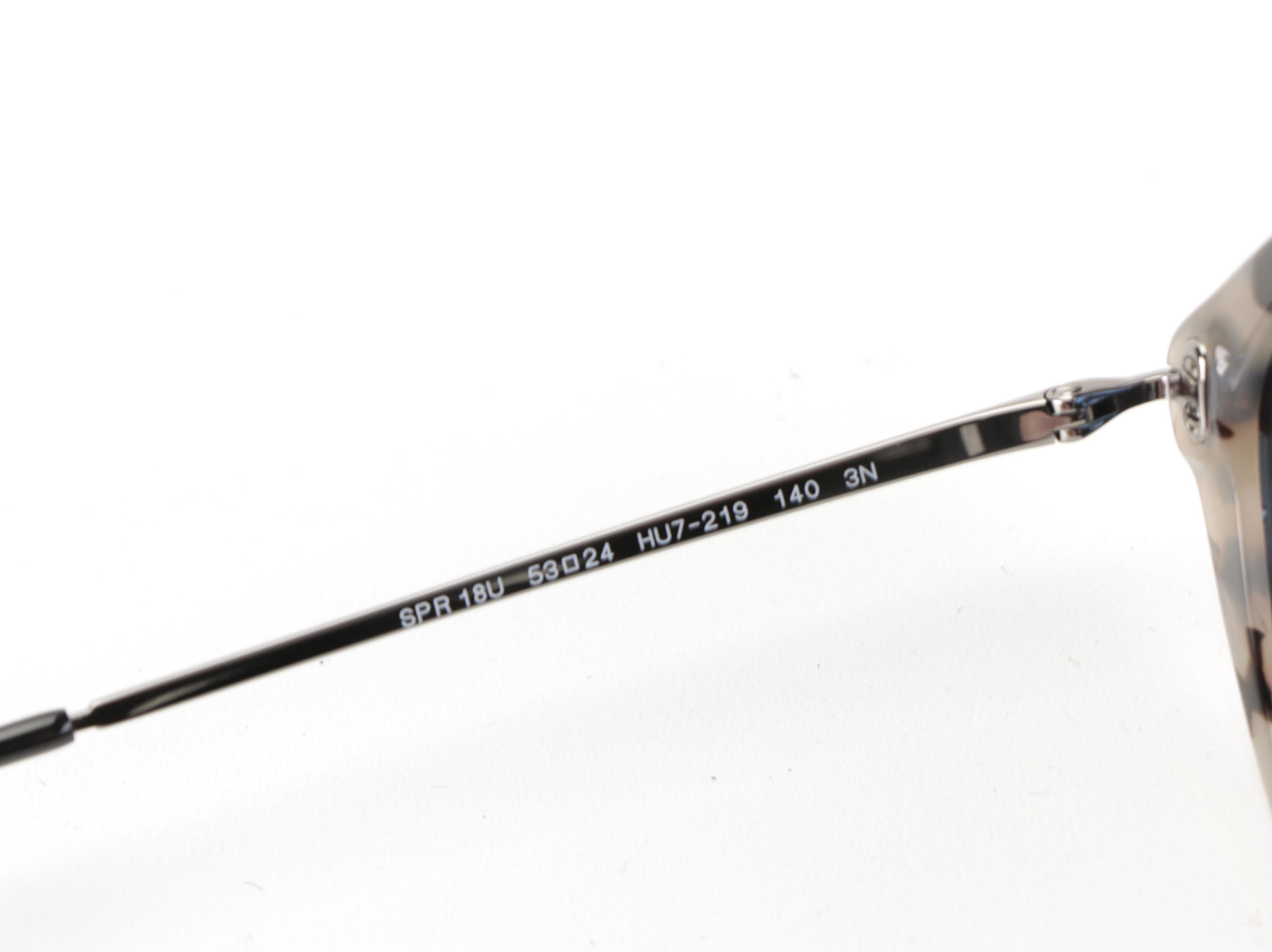 Prada SPR18U Round Sunglasses in Spotted Opal with Case and Box