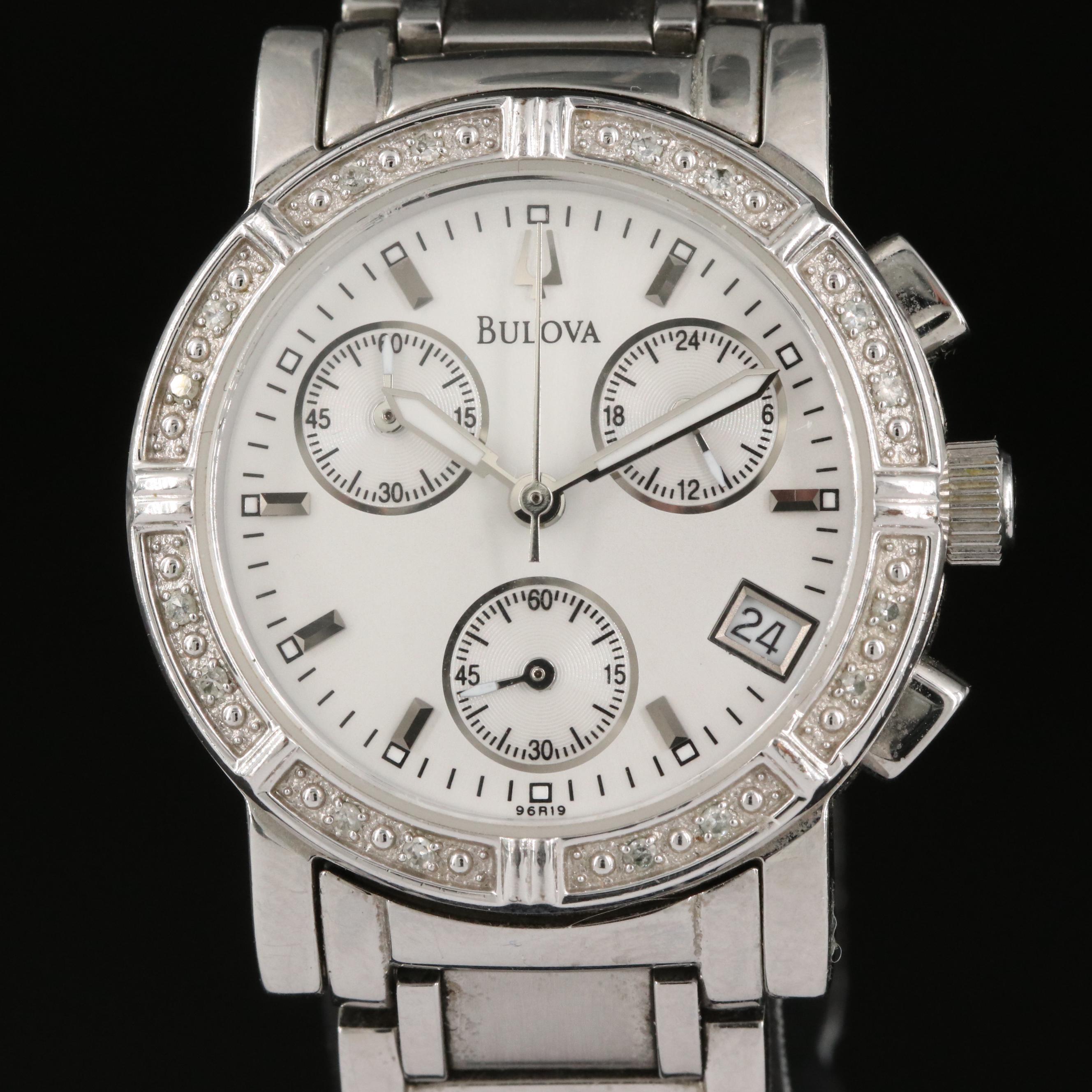 Bulova Diamond Chronograph Watch