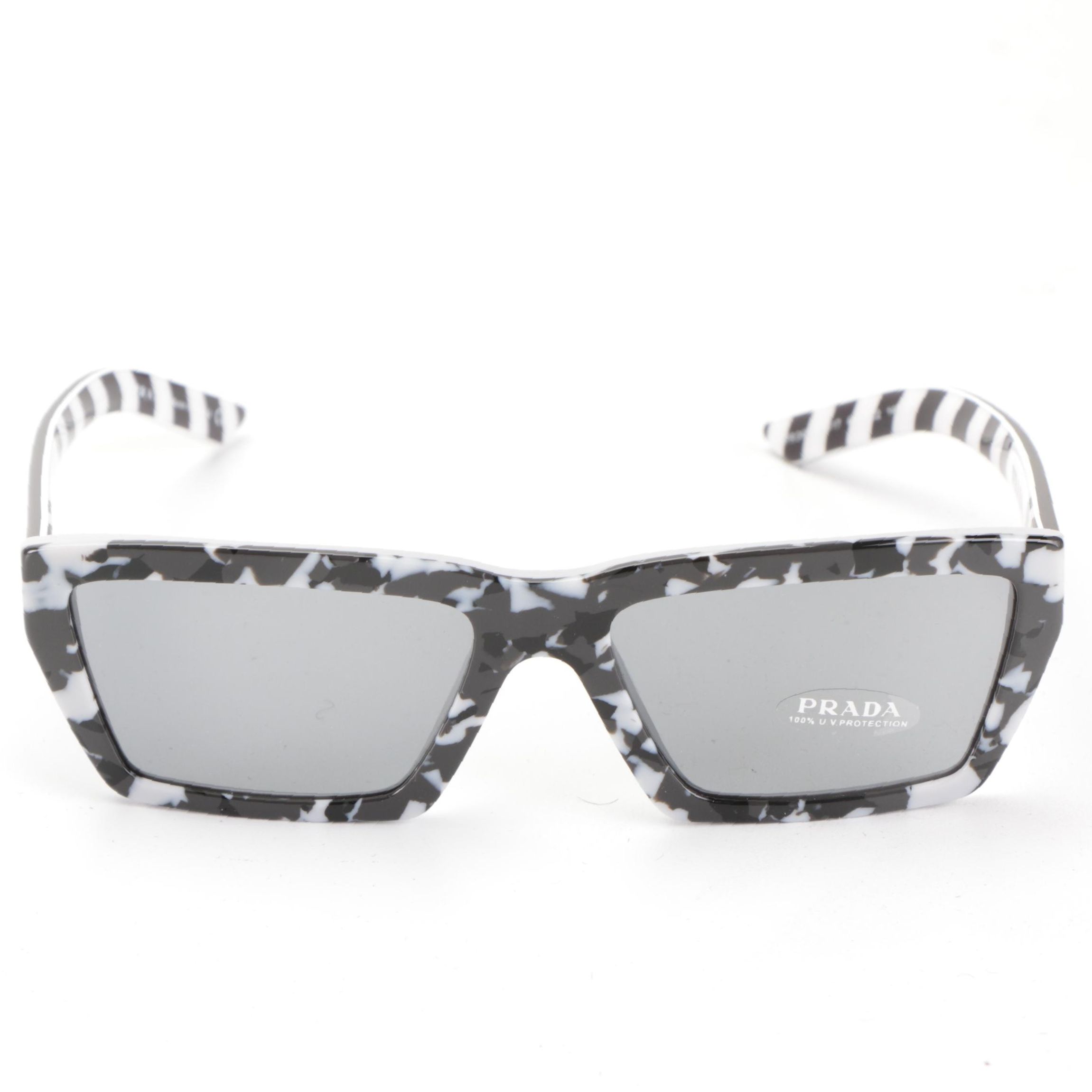 Prada SPR04V Millenials Rectangular Sunglasses in Grey Camo with Case and Box