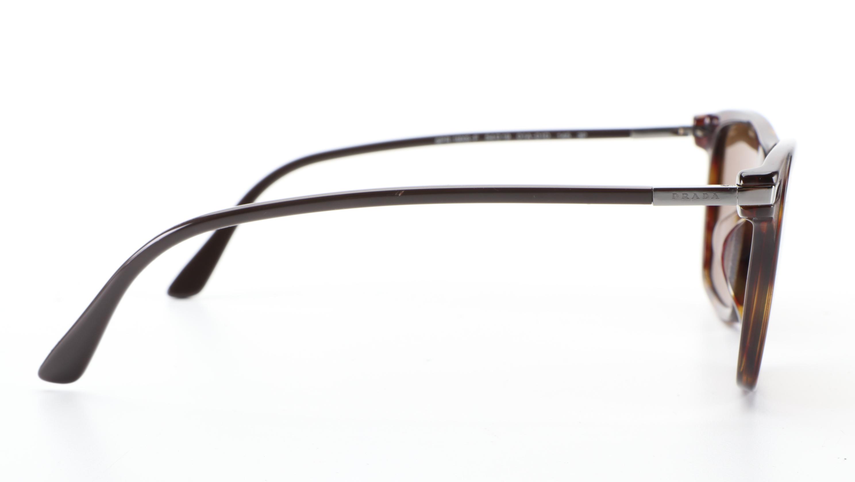 Men's Prada SPR19SX-F Square Polarized Sunglasses with Case and Box