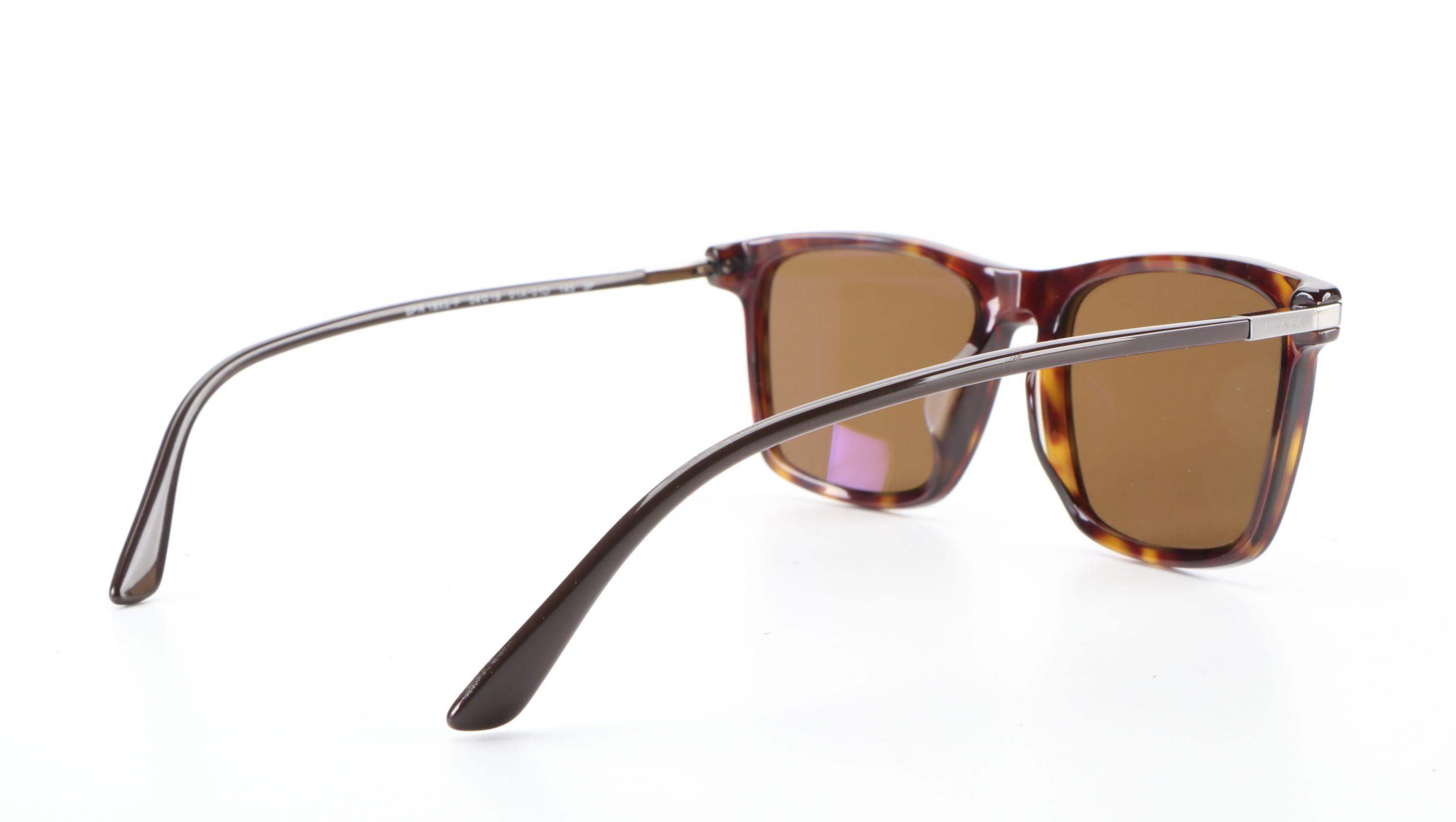 Men's Prada SPR19SX-F Square Polarized Sunglasses with Case and Box