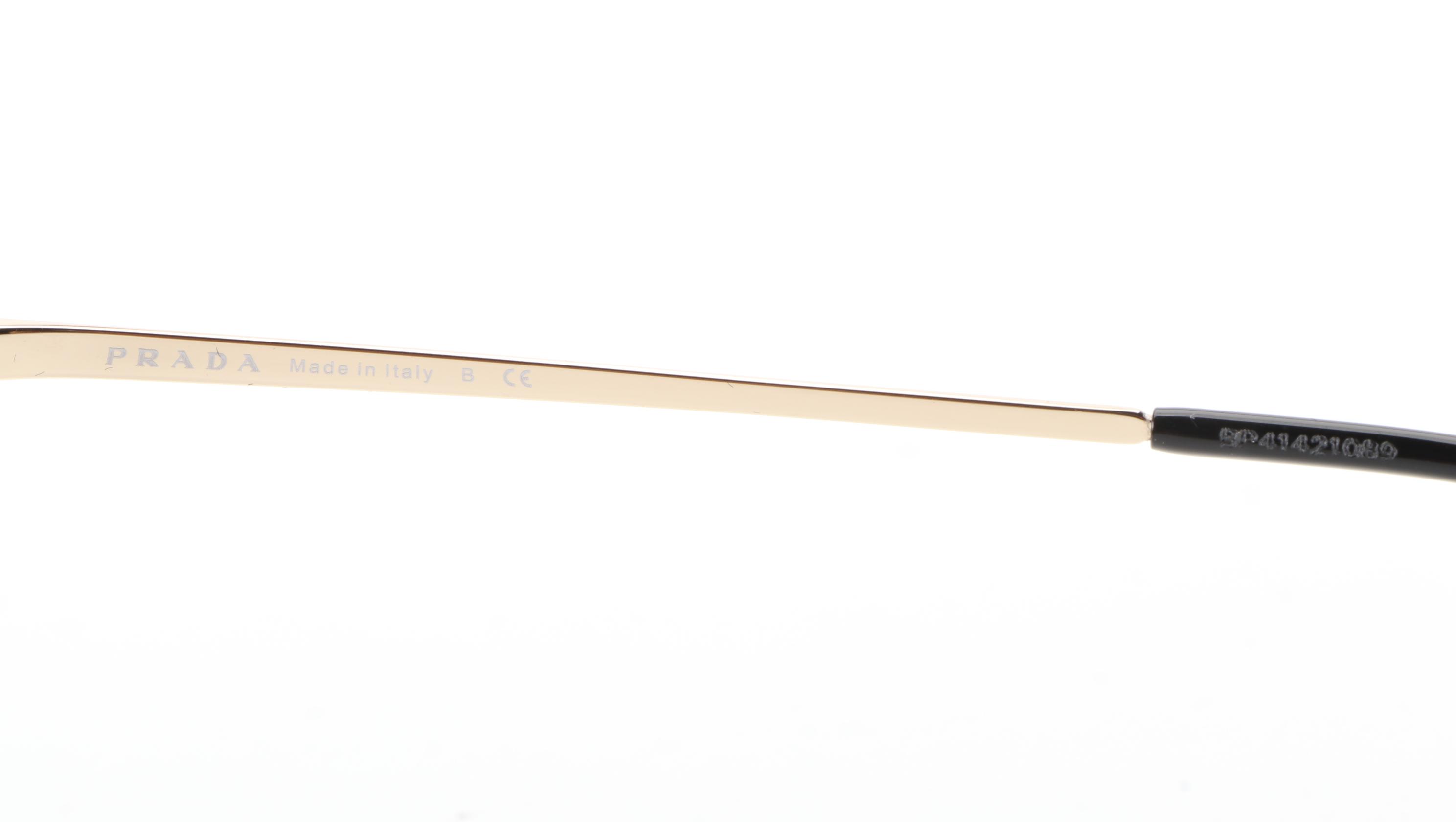 Prada SPR12X-F Modified Cat Eye Sunglasses in Black with Case and Box