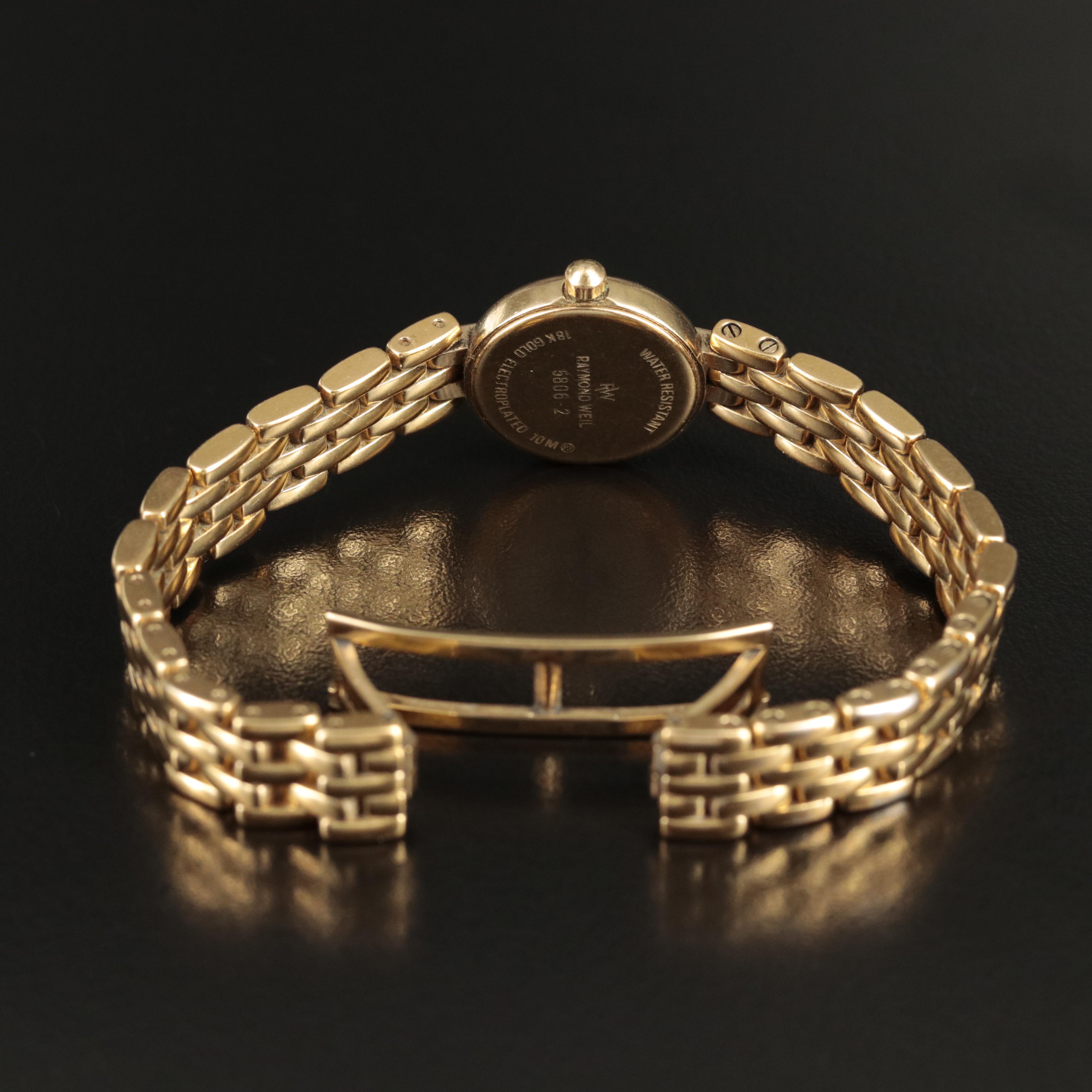 Raymond Weil Geneve 18K Gold Plated Quartz Watch