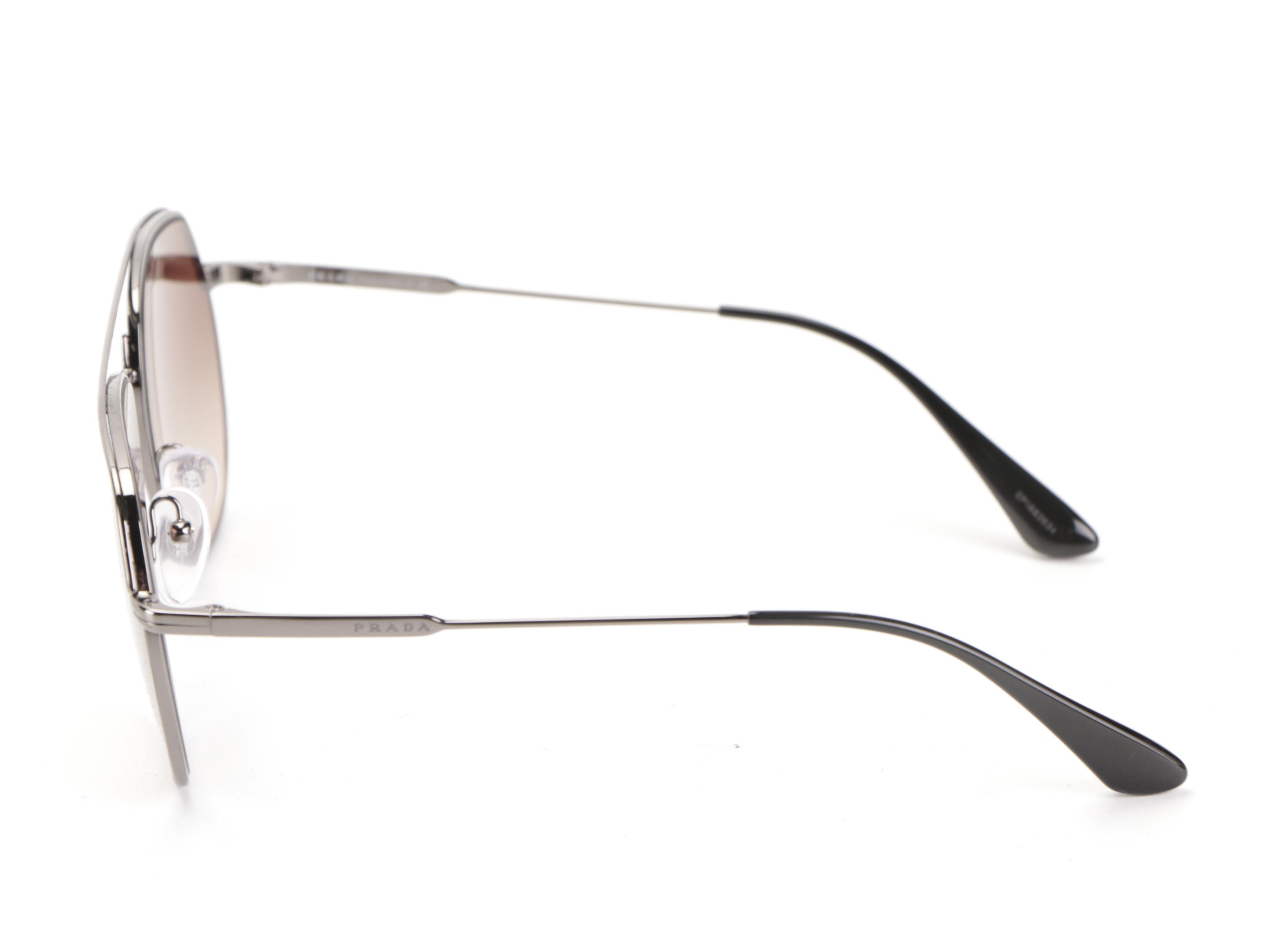 Prada SPR55U Conceptual Metal Sunglasses with Case and Box